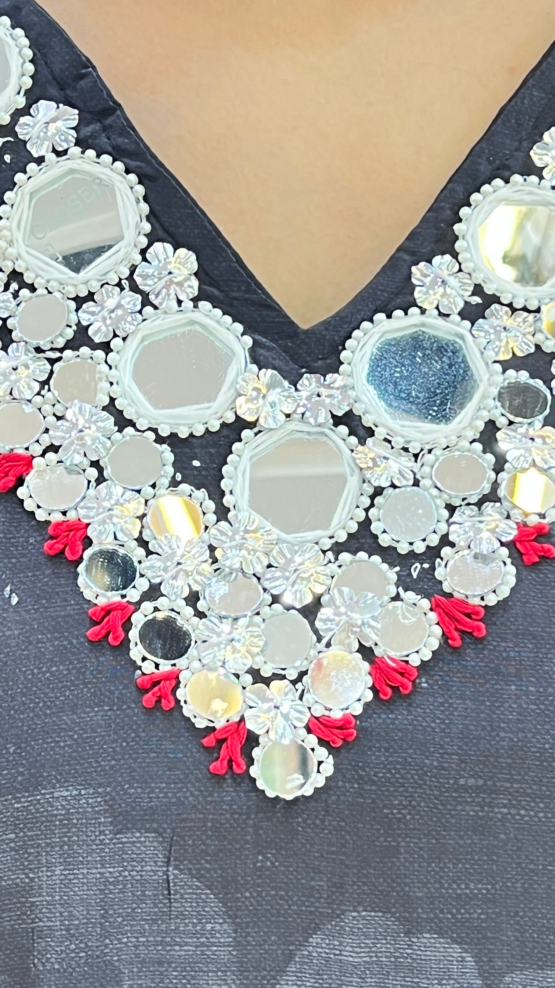 Pure natural crepe kaftan