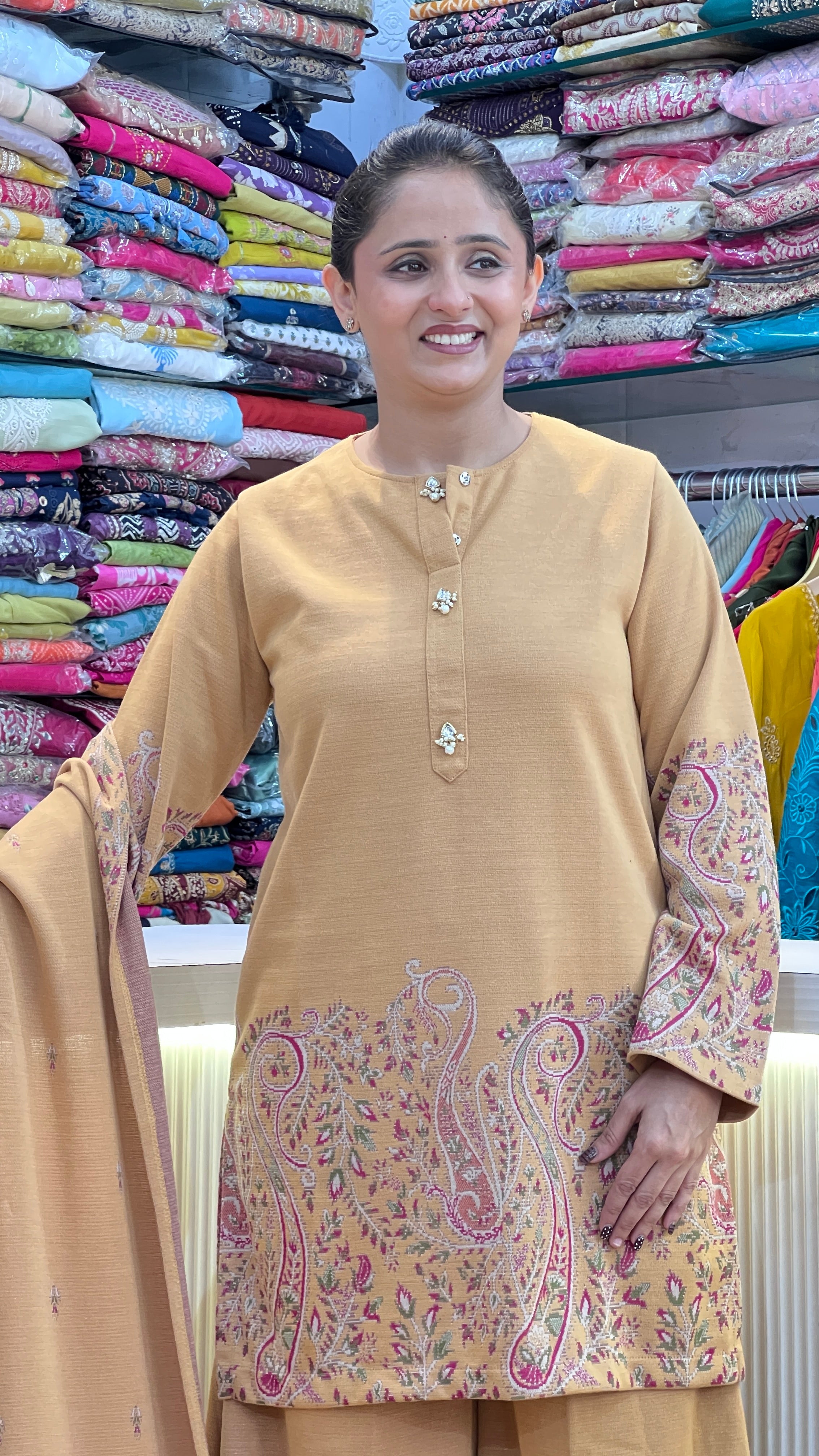 Premium knitted wool sharara suit ( ktn 8226 )