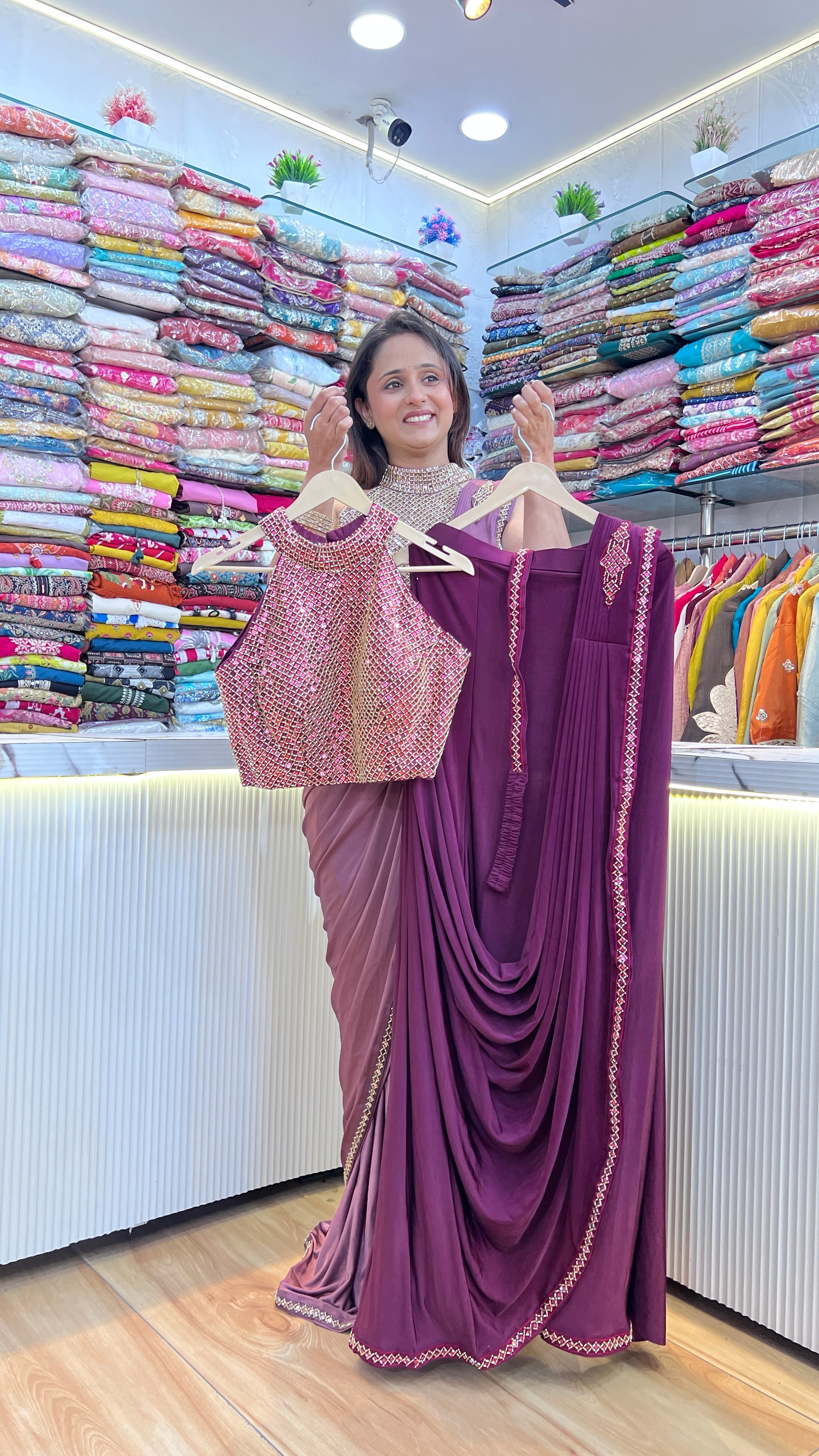 Designer draped sari ( sdw 2367 )