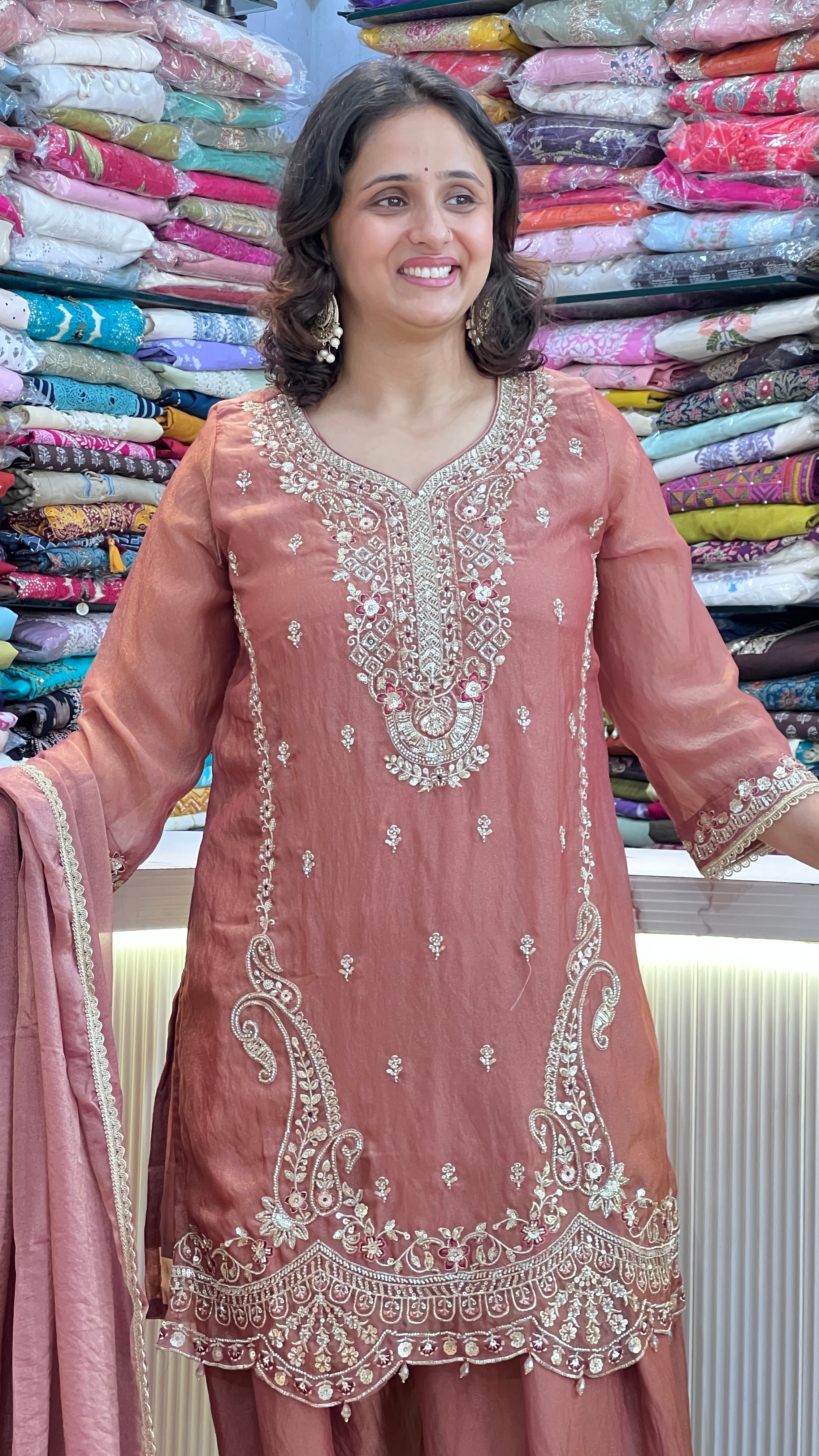 Embroidered farshi suit ( tj 29567 )