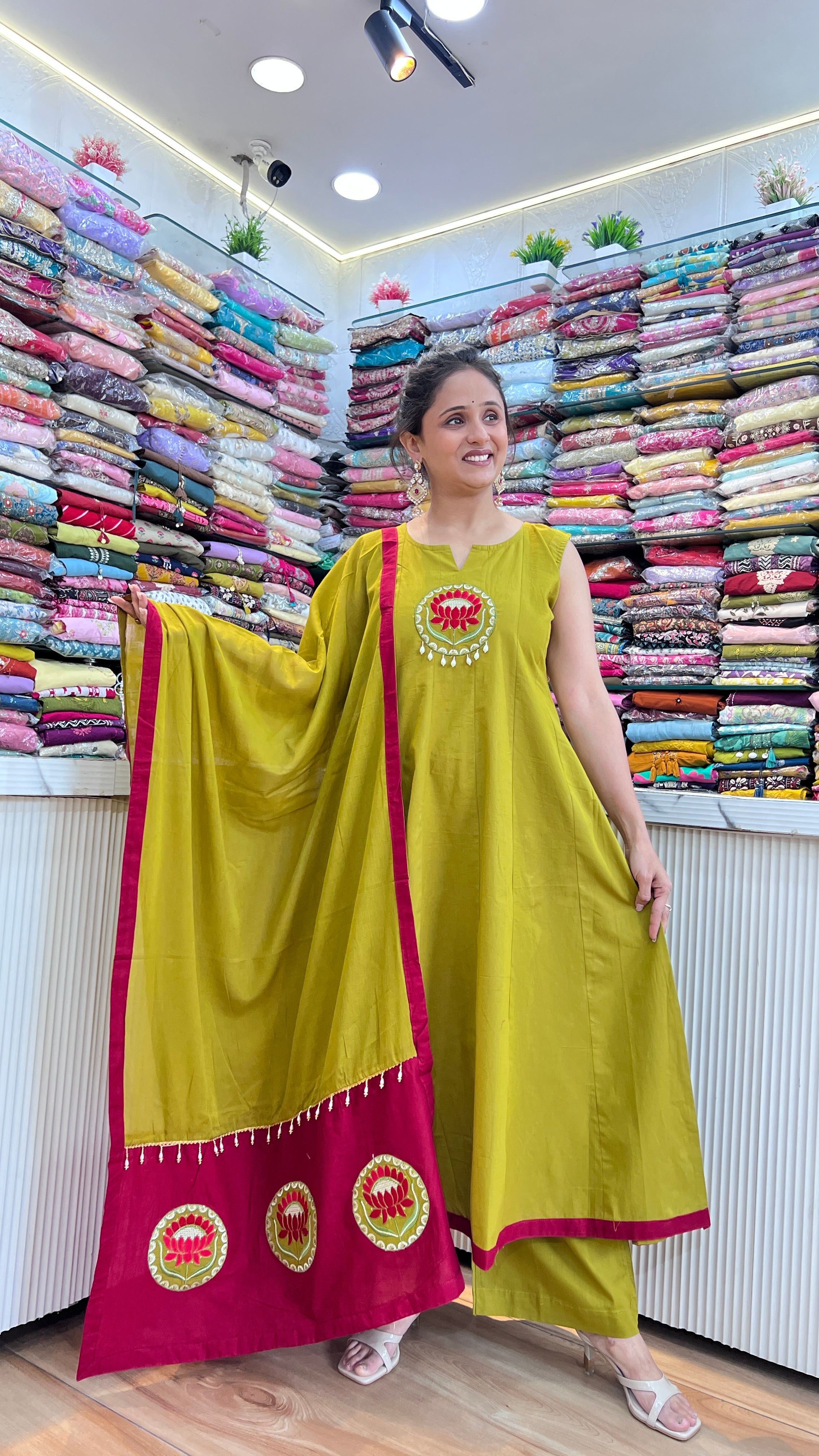 Pure cotton anarkali suit ( ym 62067 )
