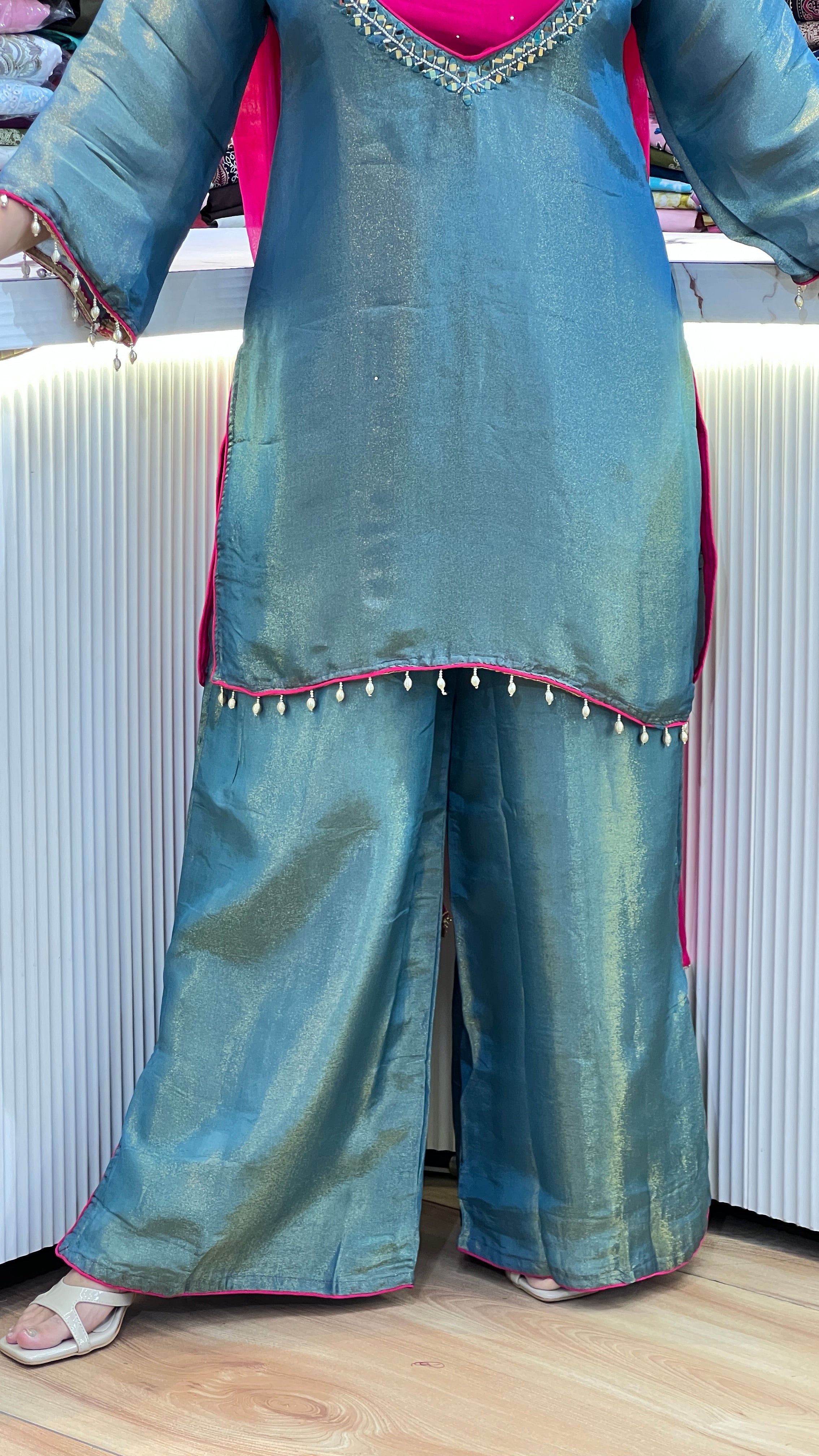Premium shimmer tissue suit ( ym 62867 )