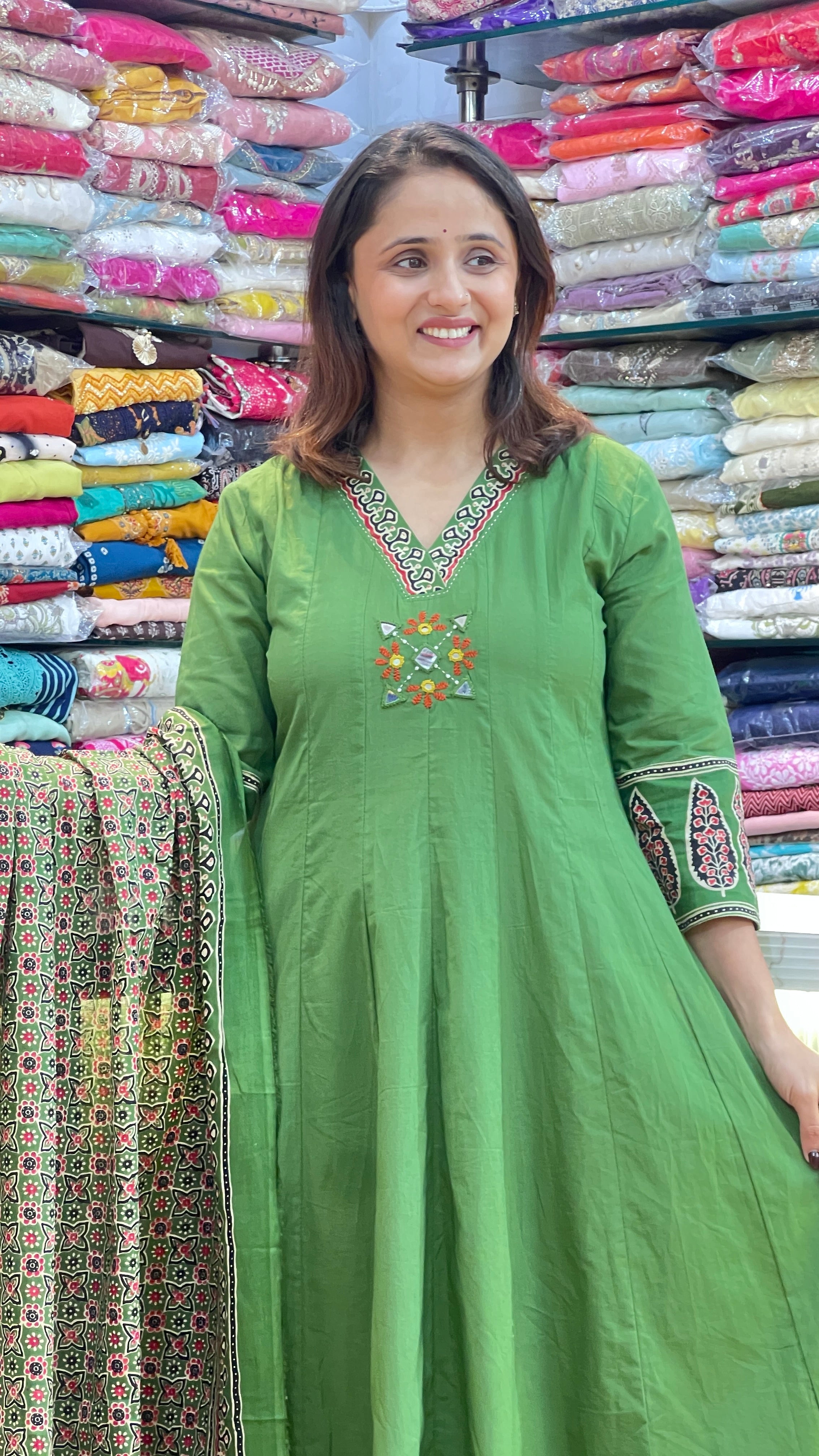 Premium cotton anarkali suit ( ym 64167 )