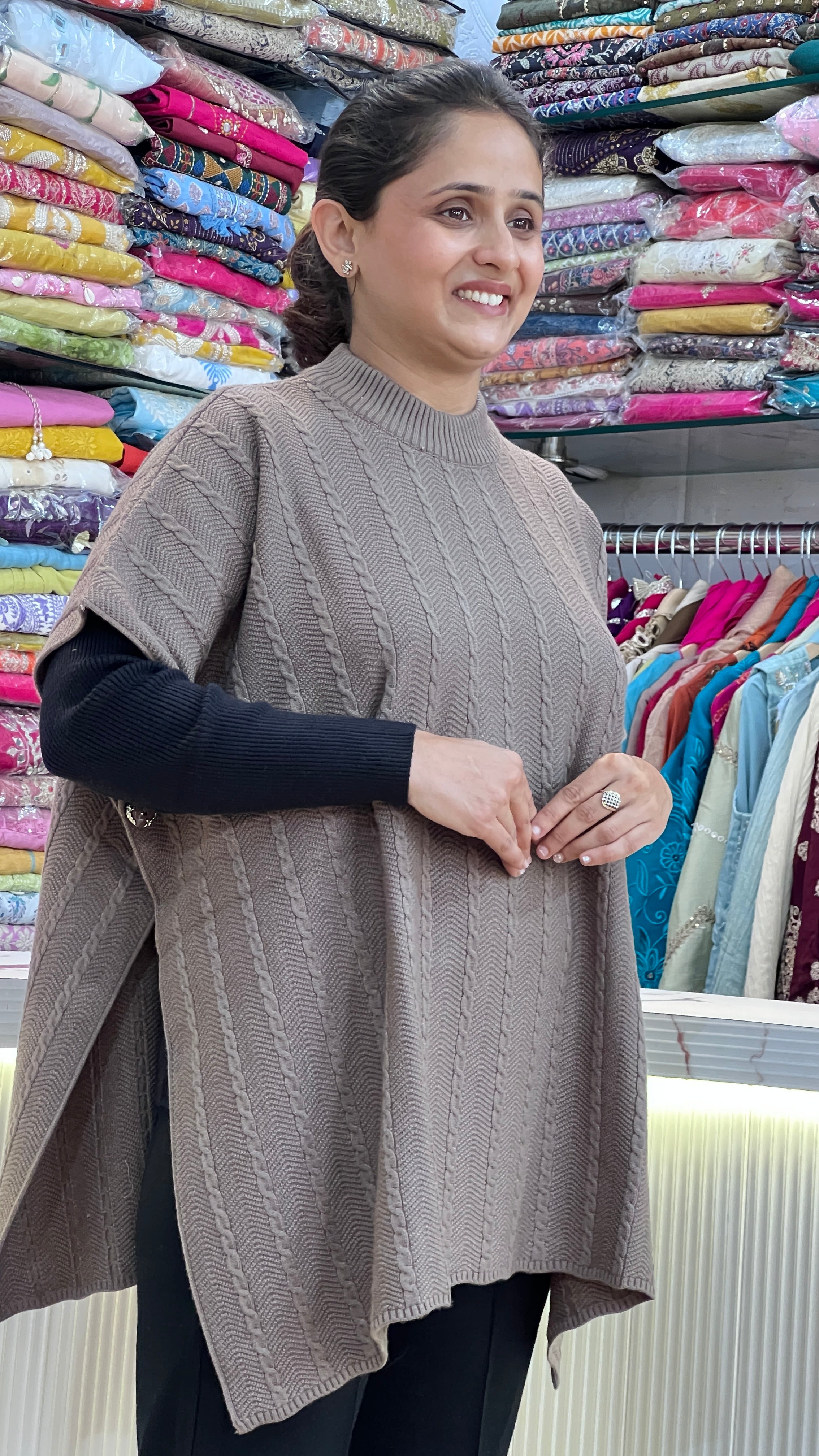 Knitted wool poncho ( rs lsn 2167 )