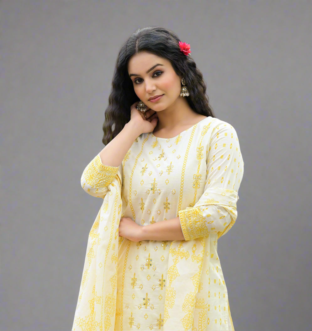 Anya pure cotton plazo suit