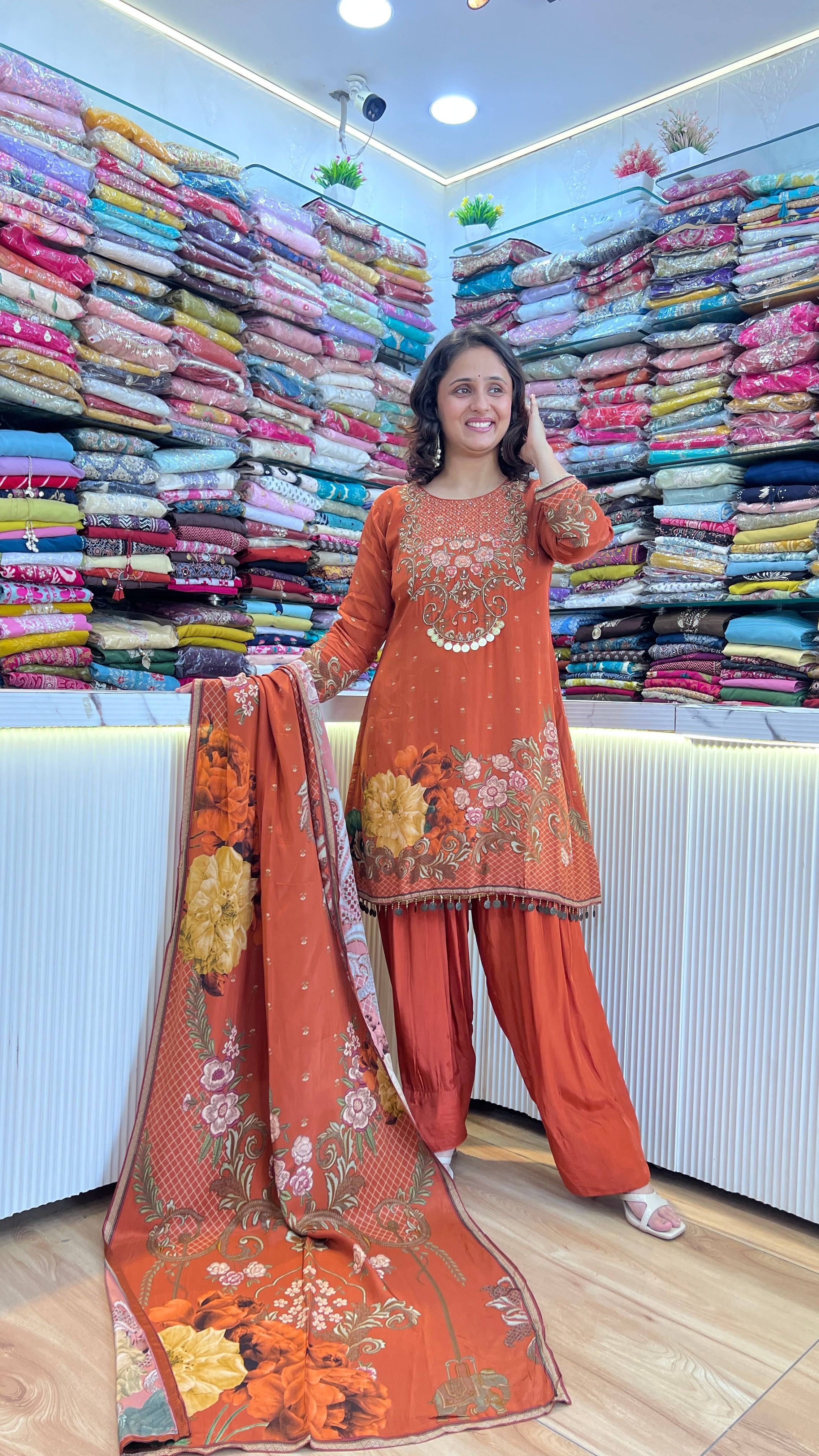Pure crape farshi suit ( ym 64467 )