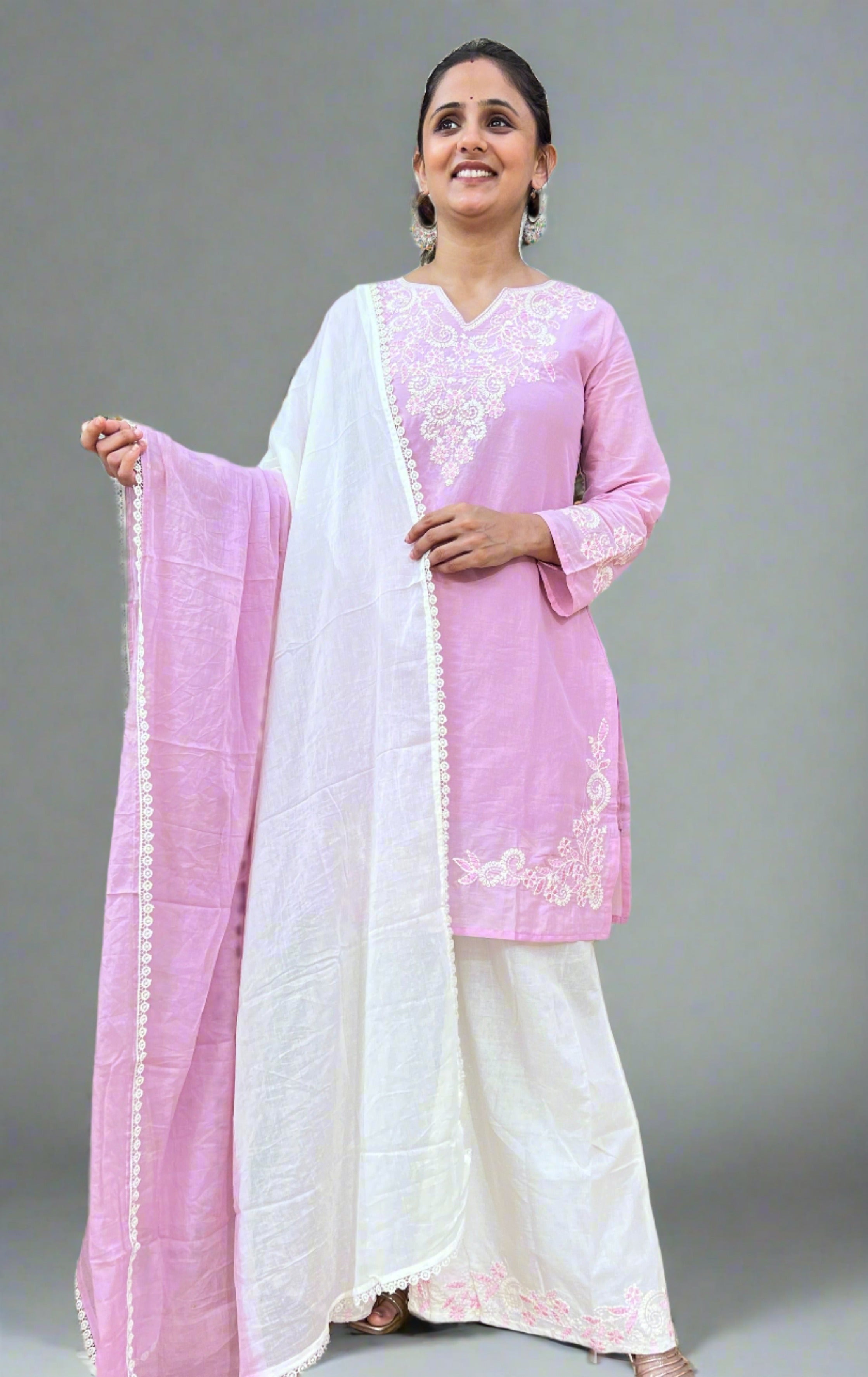 Plazo suit with short kurta