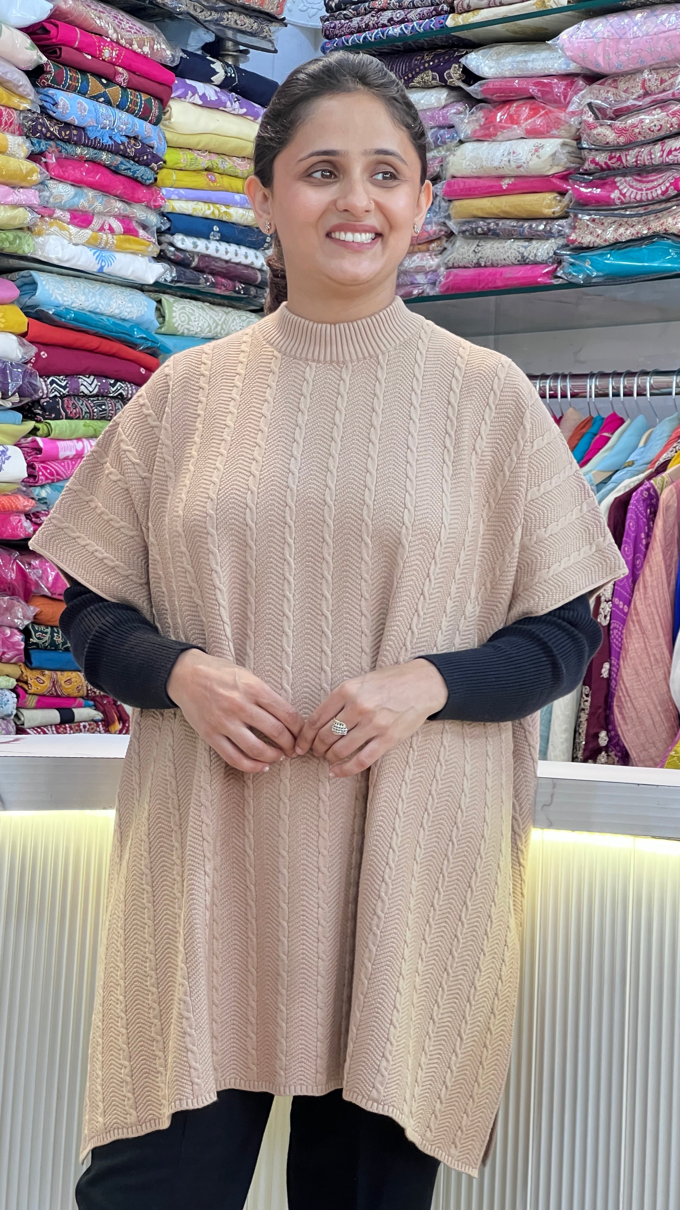 Knitted wool poncho ( rs lsn 2167 )