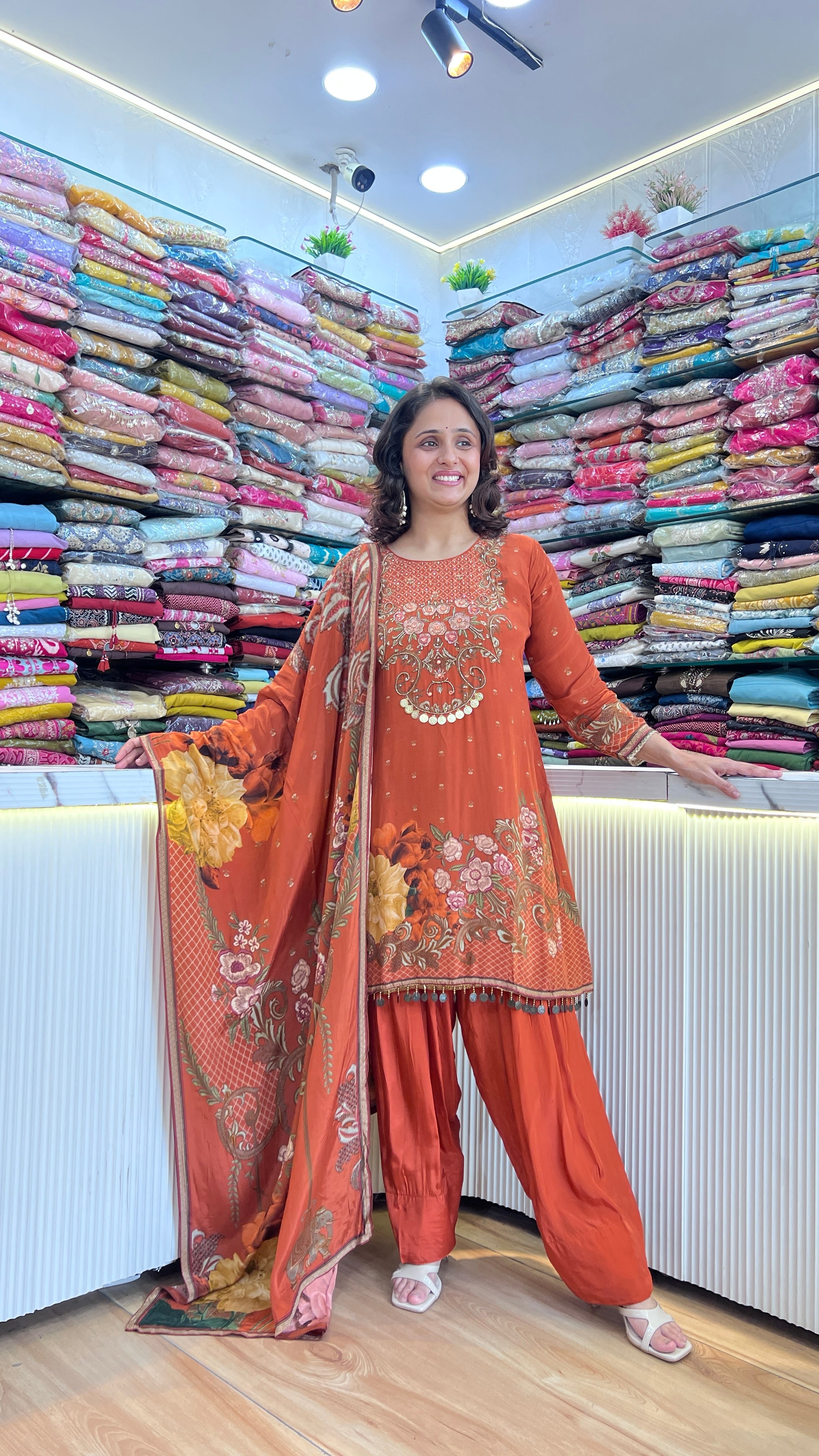 Pure crape farshi suit ( ym 64467 )