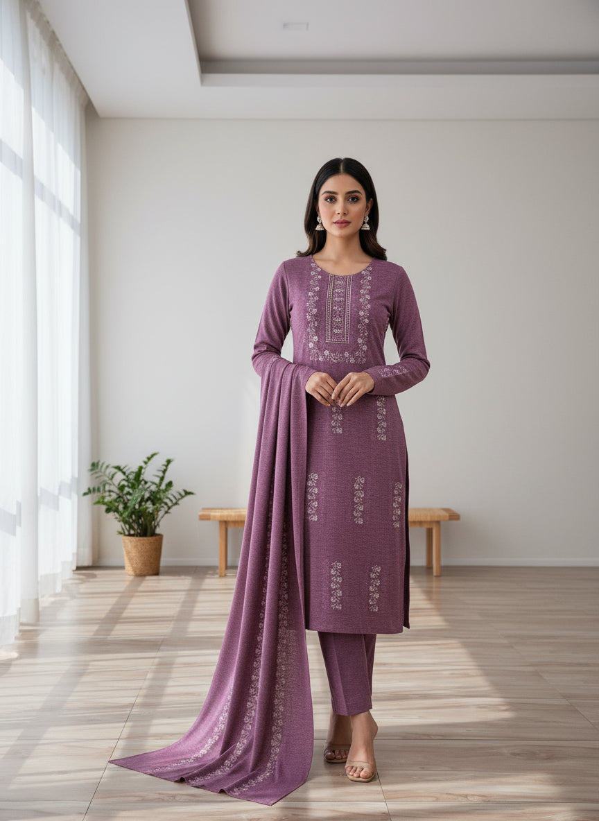 Heavy knitted woolen suit (5507)