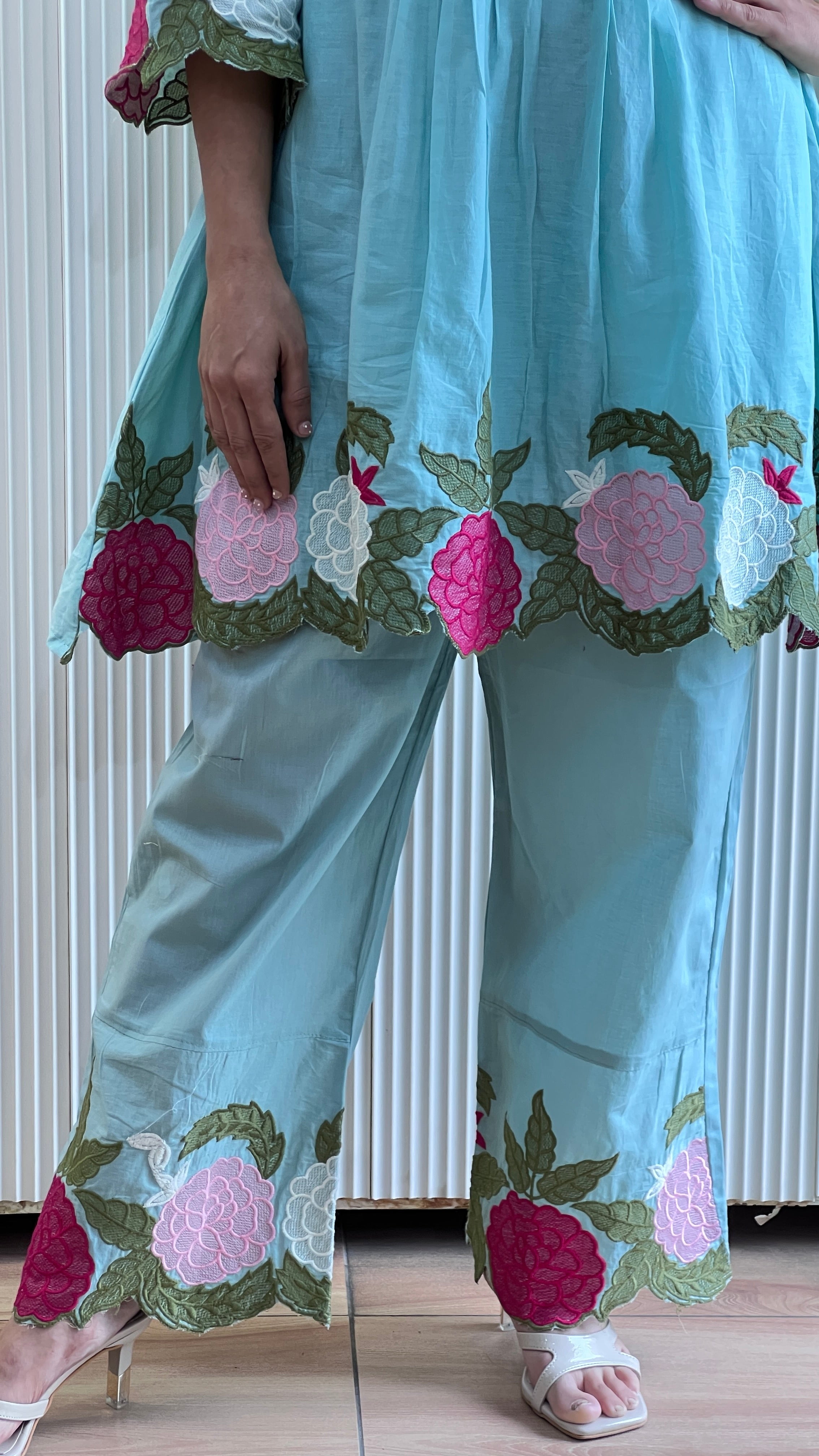 Mul cotton embroidered cord ( ym 62667 )