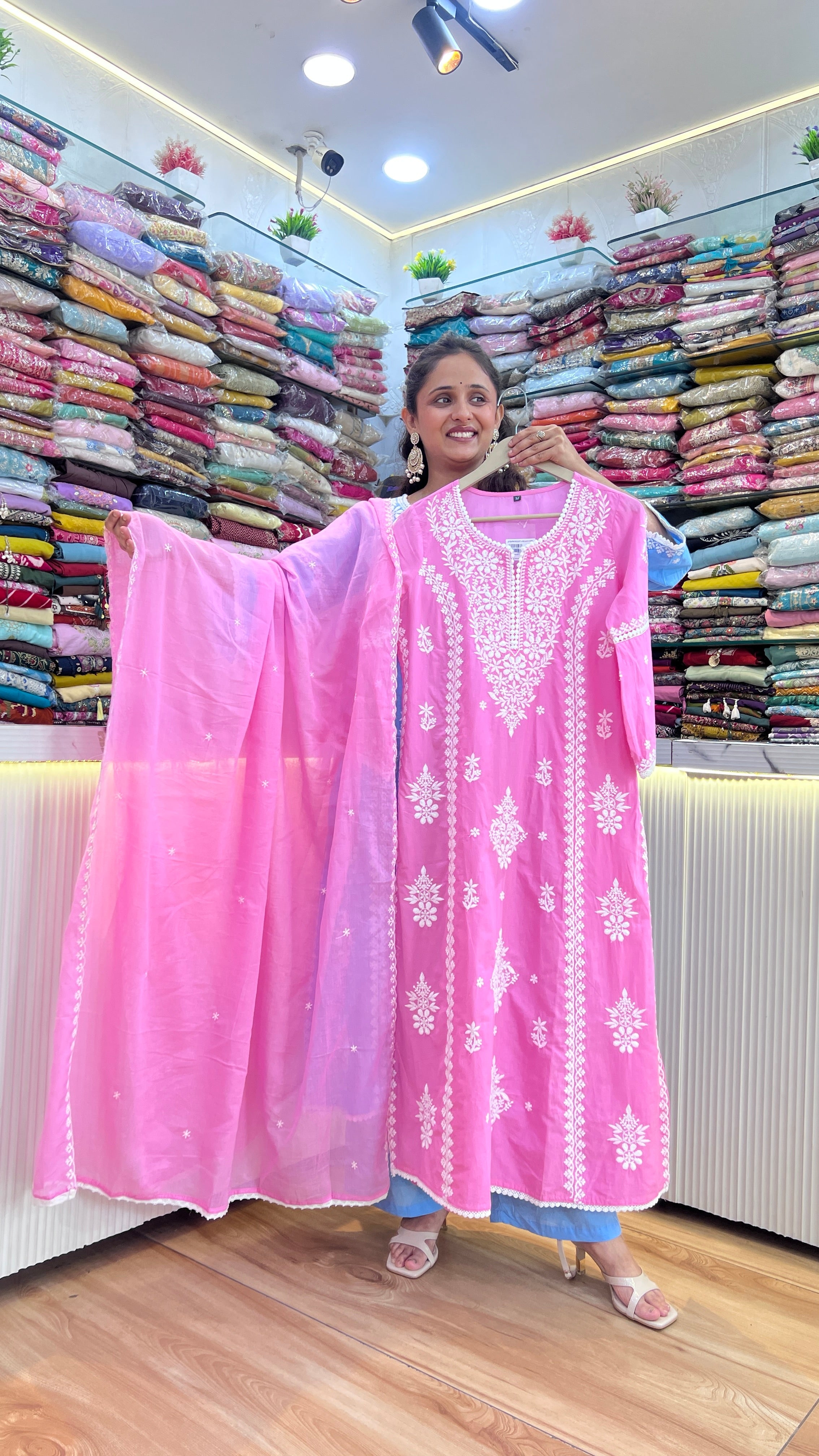 Pure cotton embroidered suit ( tj 28367 )