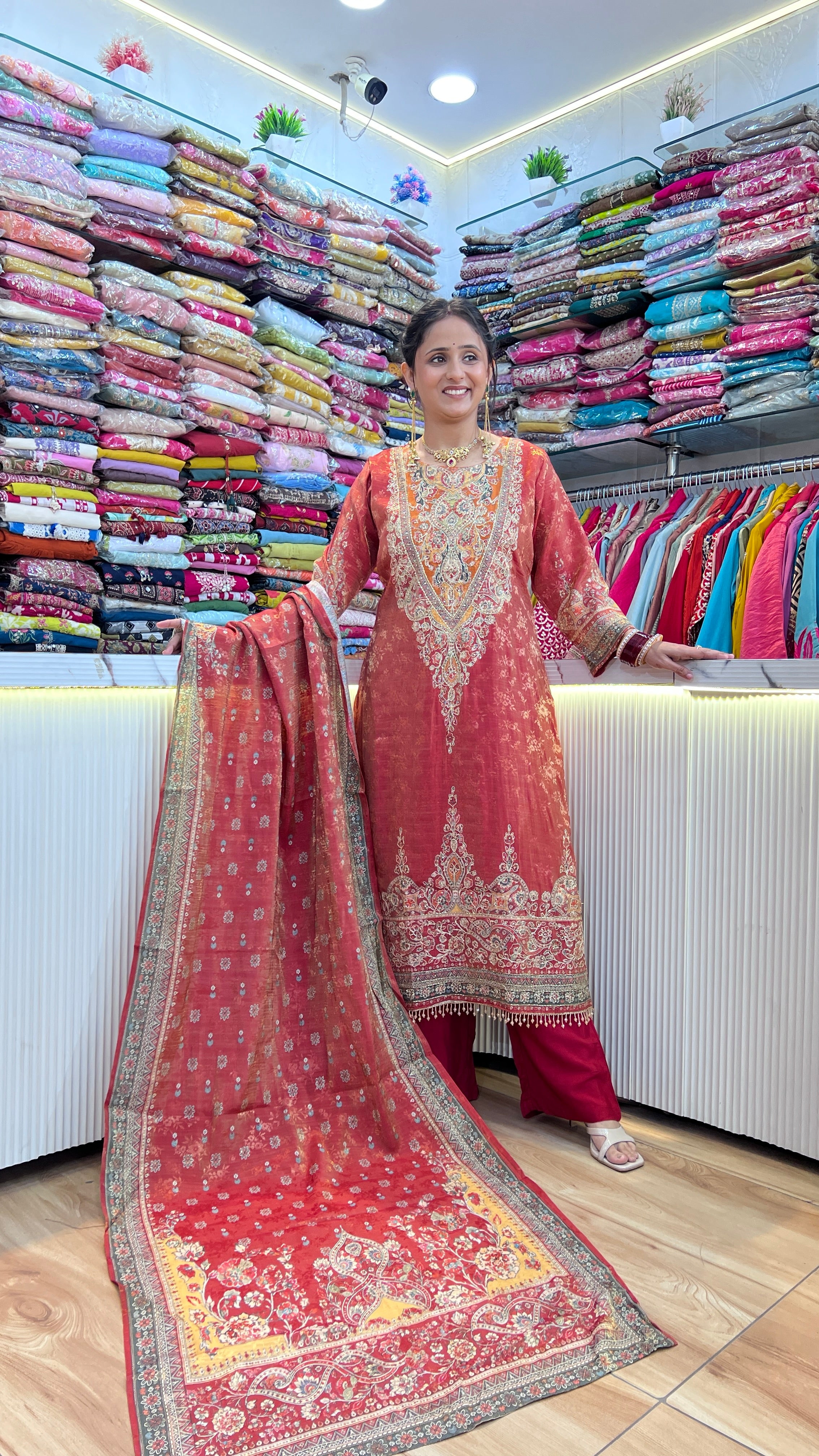 Premium shimmer tissue pakistani suit ( st 2967 )