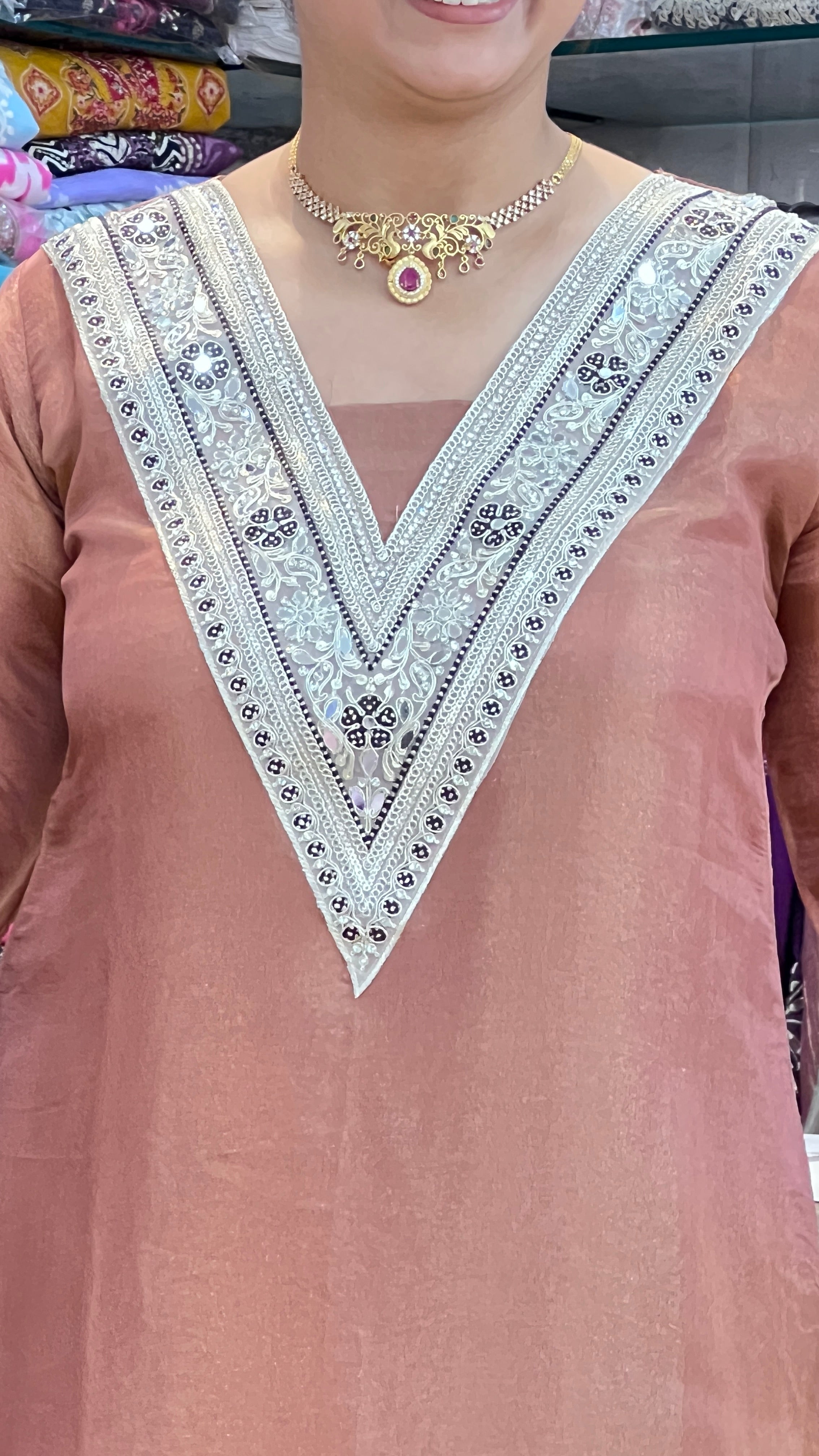 Pakistani shimmer tissue suit ( sdw 3567 )