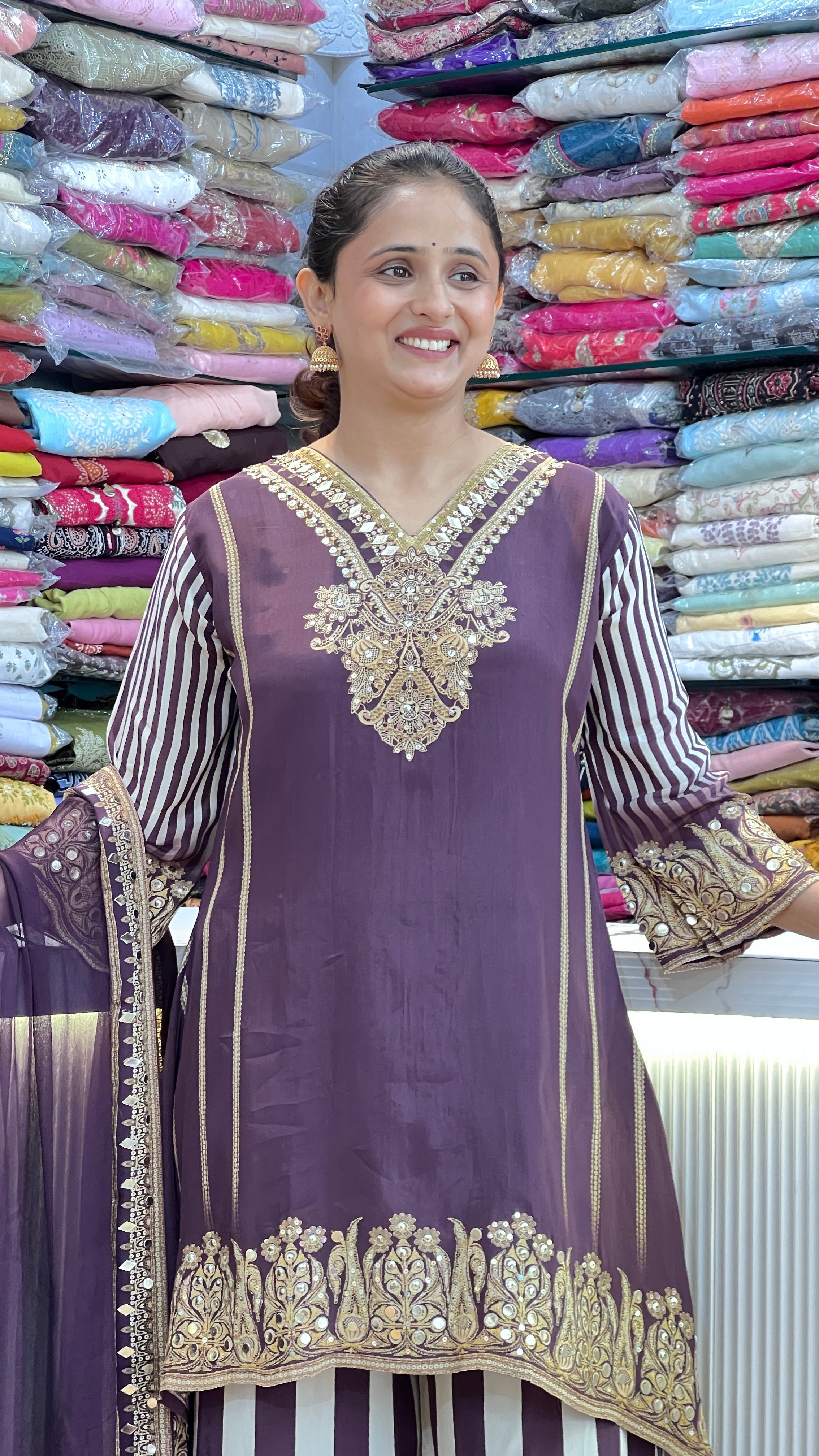 Designer pure crape suit ( ym 63667 )
