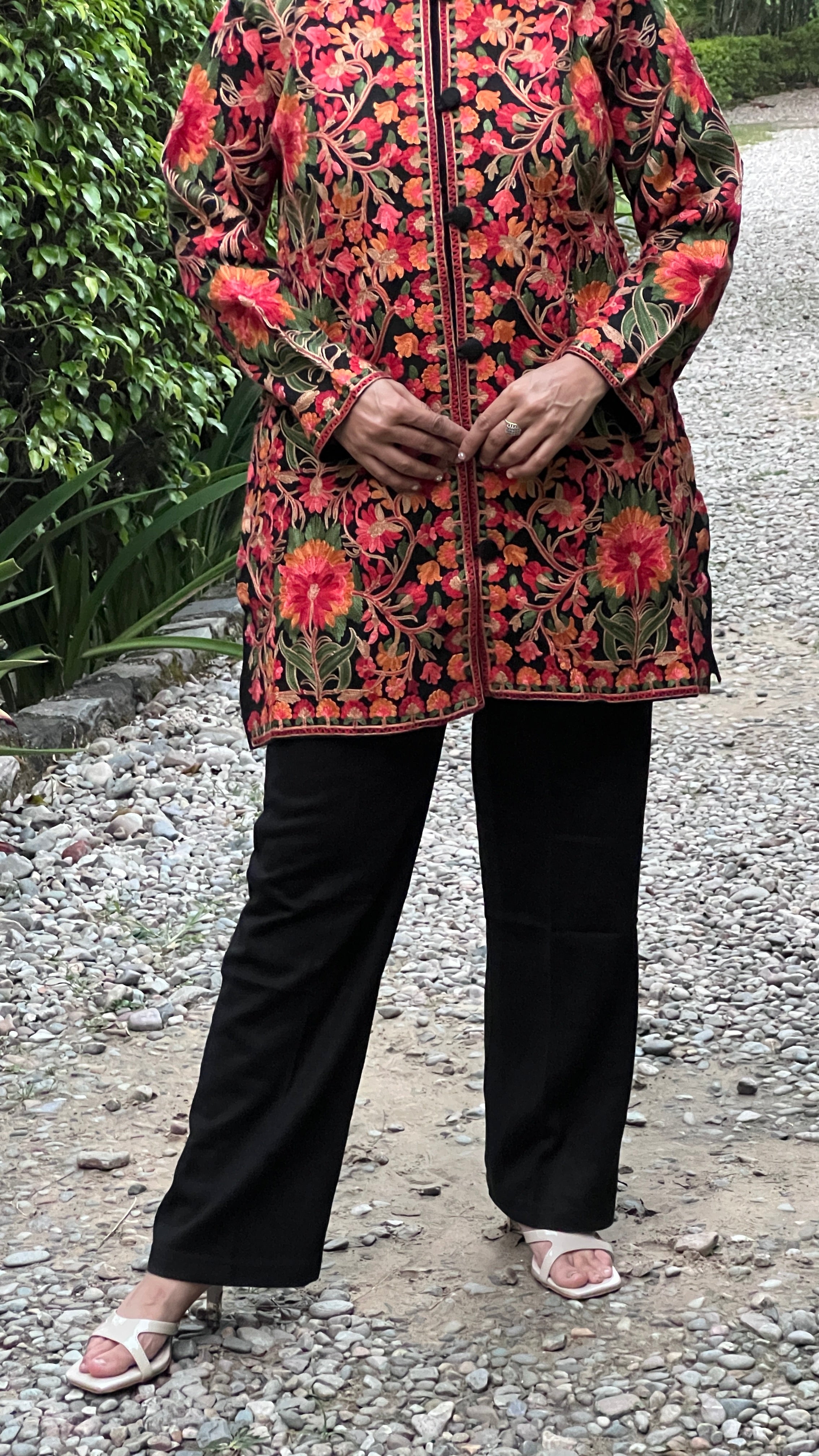 Premium daffodil embroidered 3 pcs cord set ( rs sa 7004 )