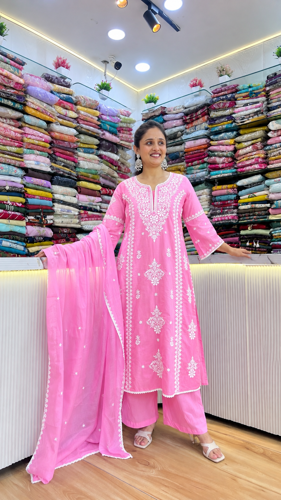 Pure cotton embroidered suit ( tj 28367 )