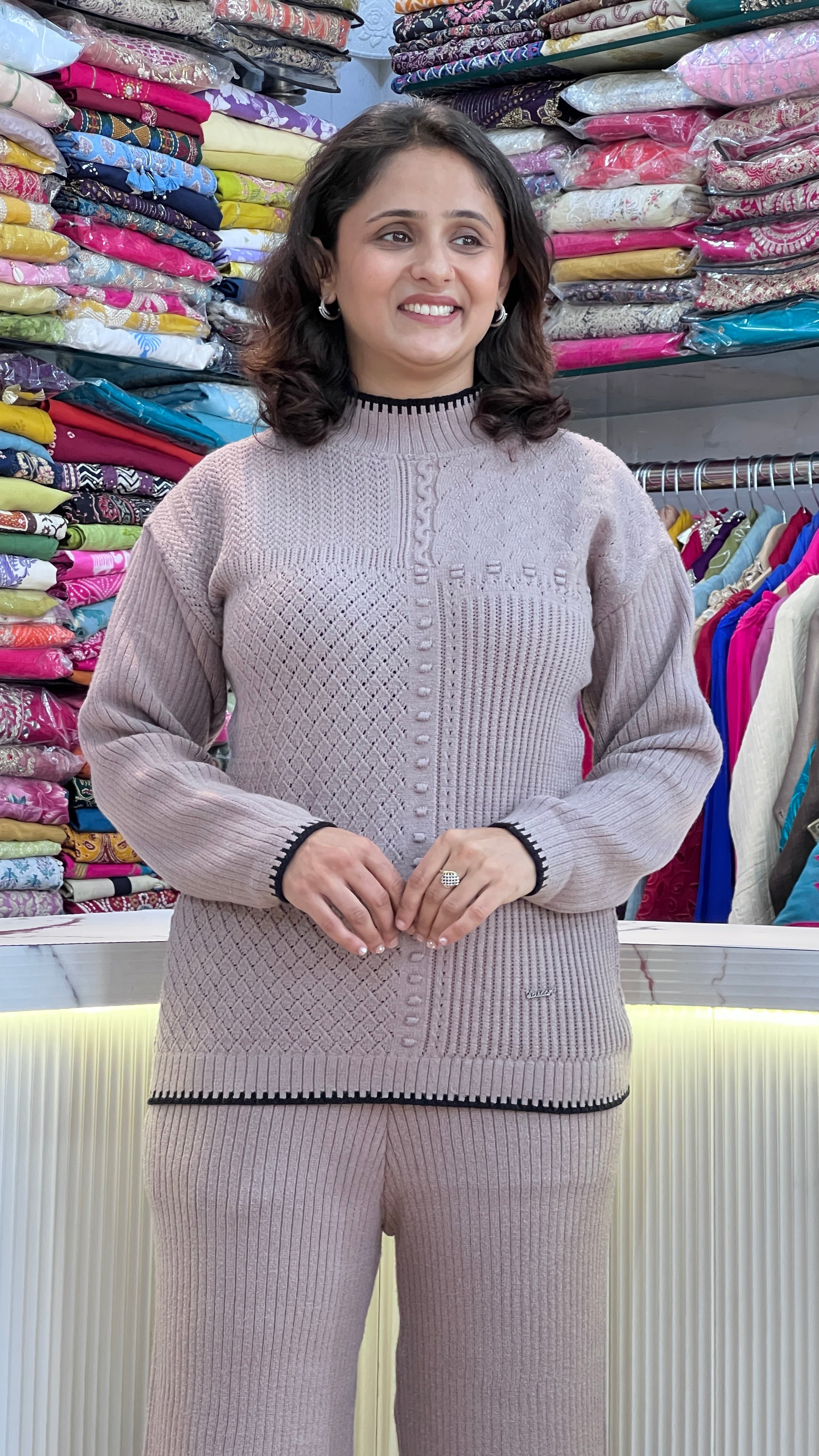 Premium Knitted Wool Co-Ord Set ( rs lsn 367 )
