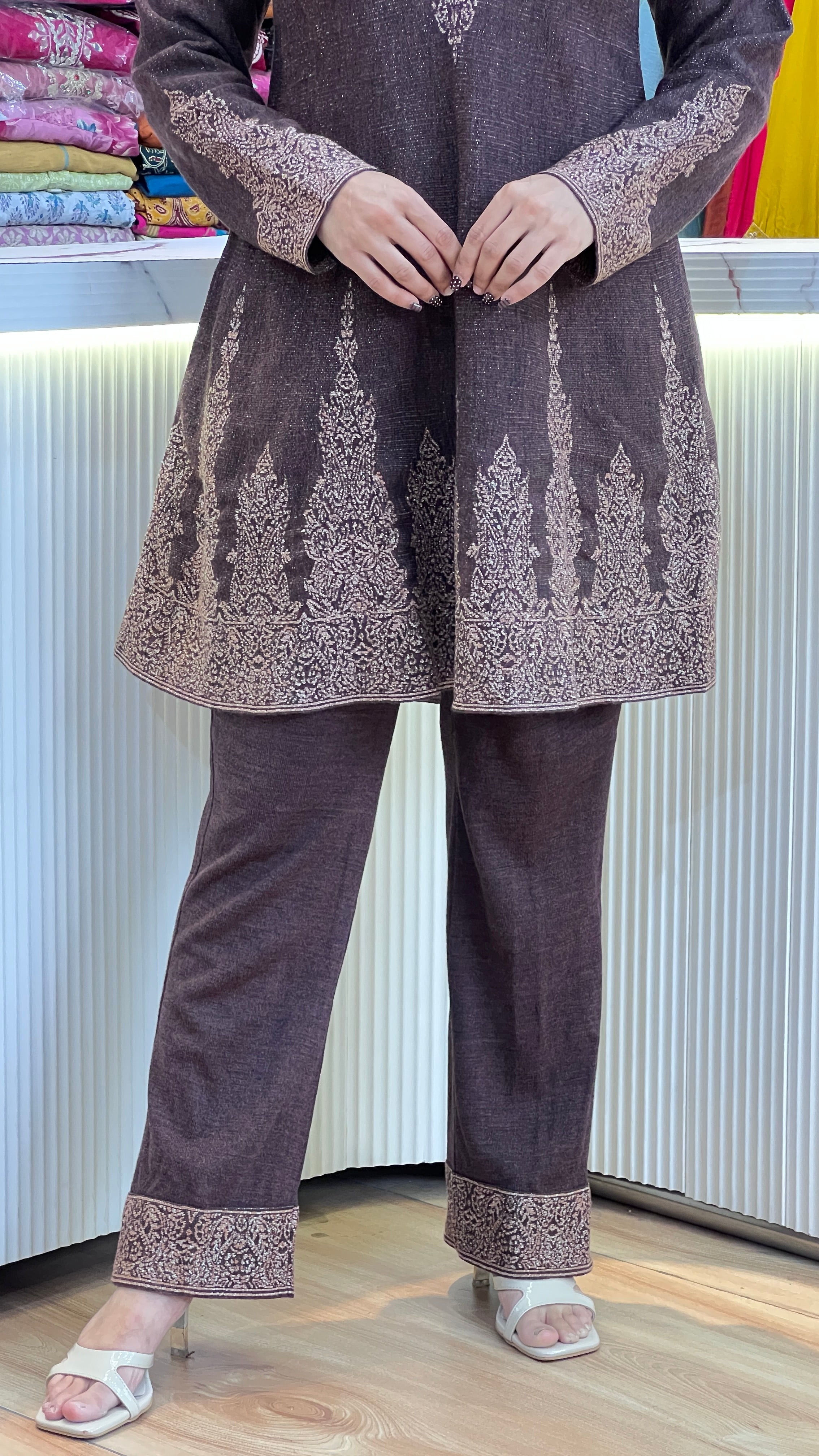 Premium knitted peplum cord ( ktn 251505 )