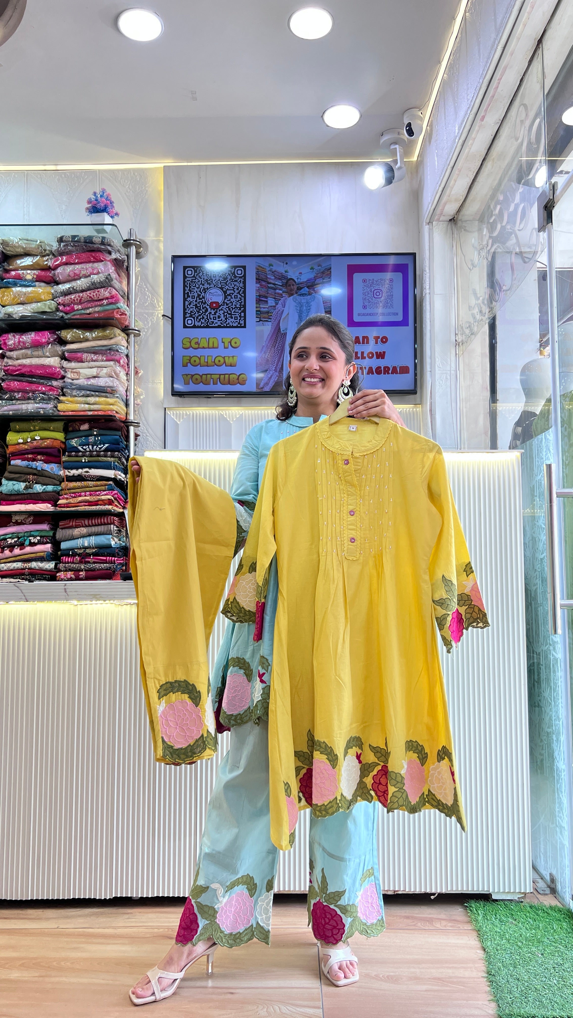 Mul cotton embroidered cord ( ym 62667 )