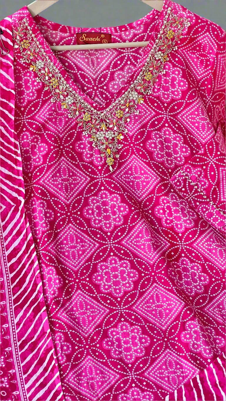 Avriya v neck pure cotton suit