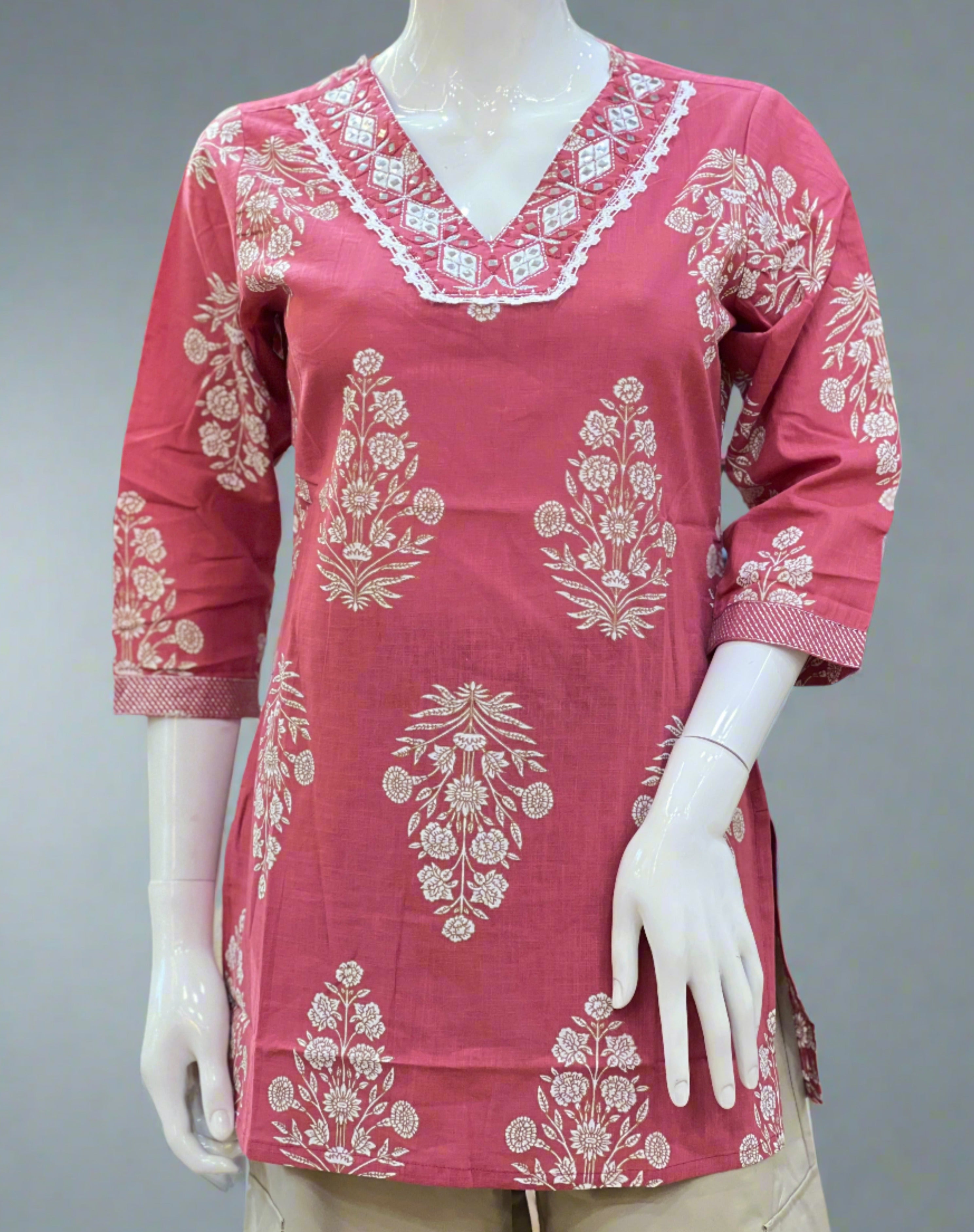 Abhita v neck short kurta
