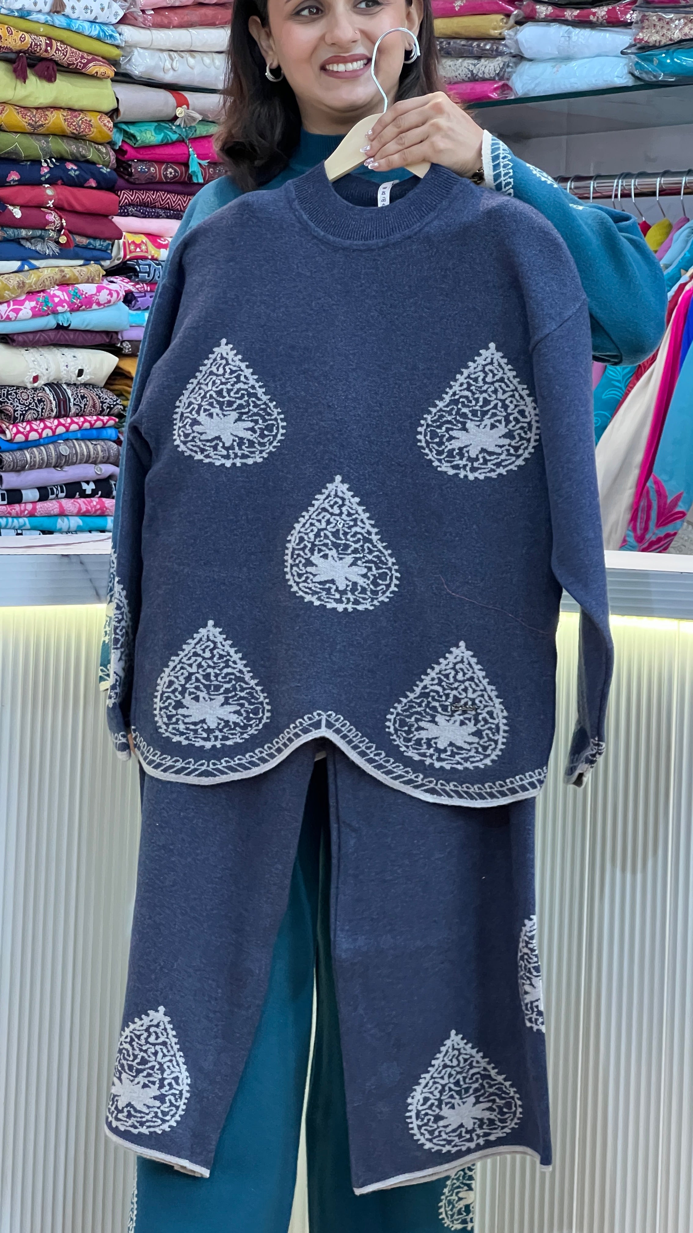 Premium knitted wool cord set ( rs lsn 767 )