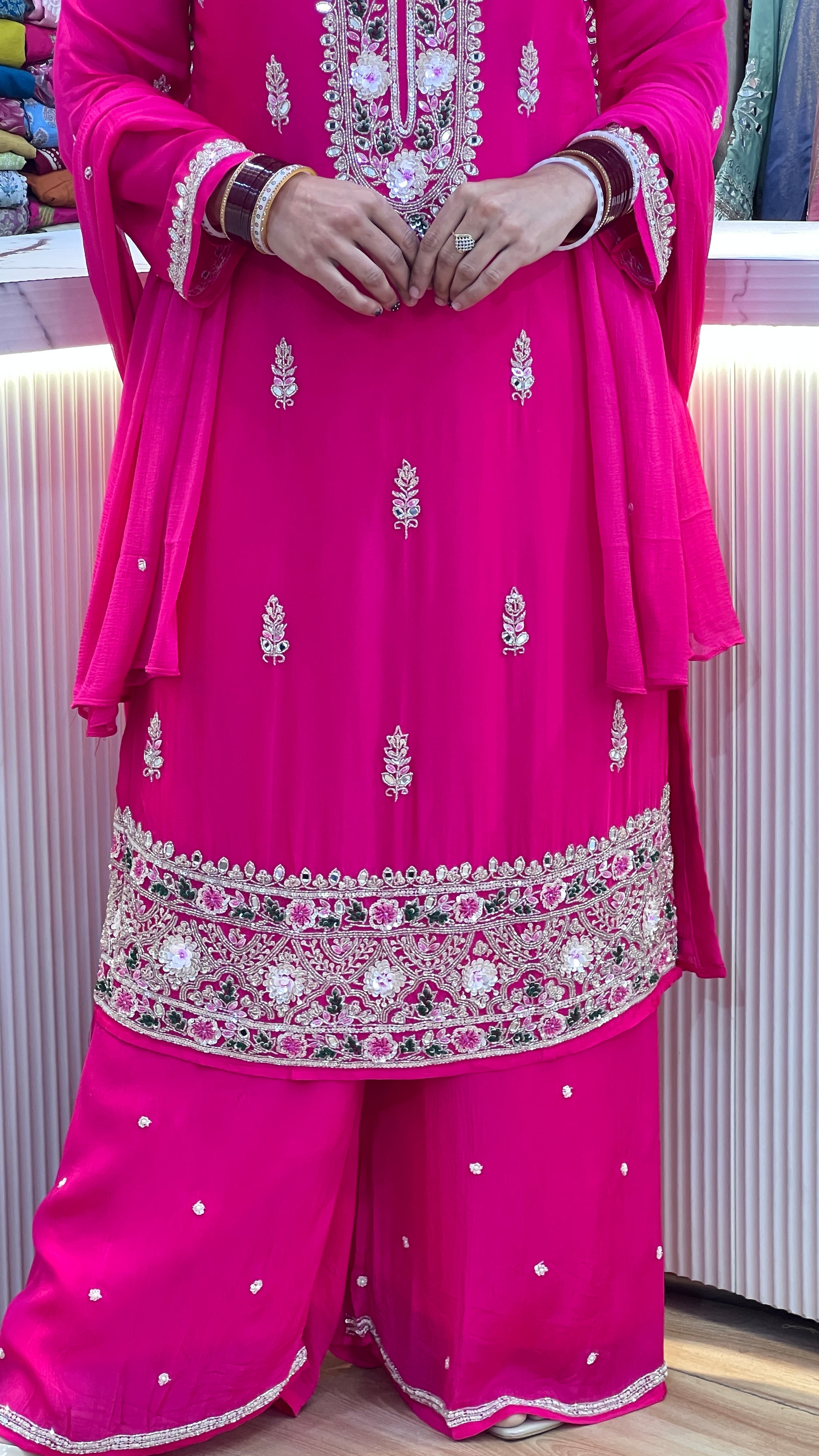 Pure chinon hand work suit ( sdw 2767 )