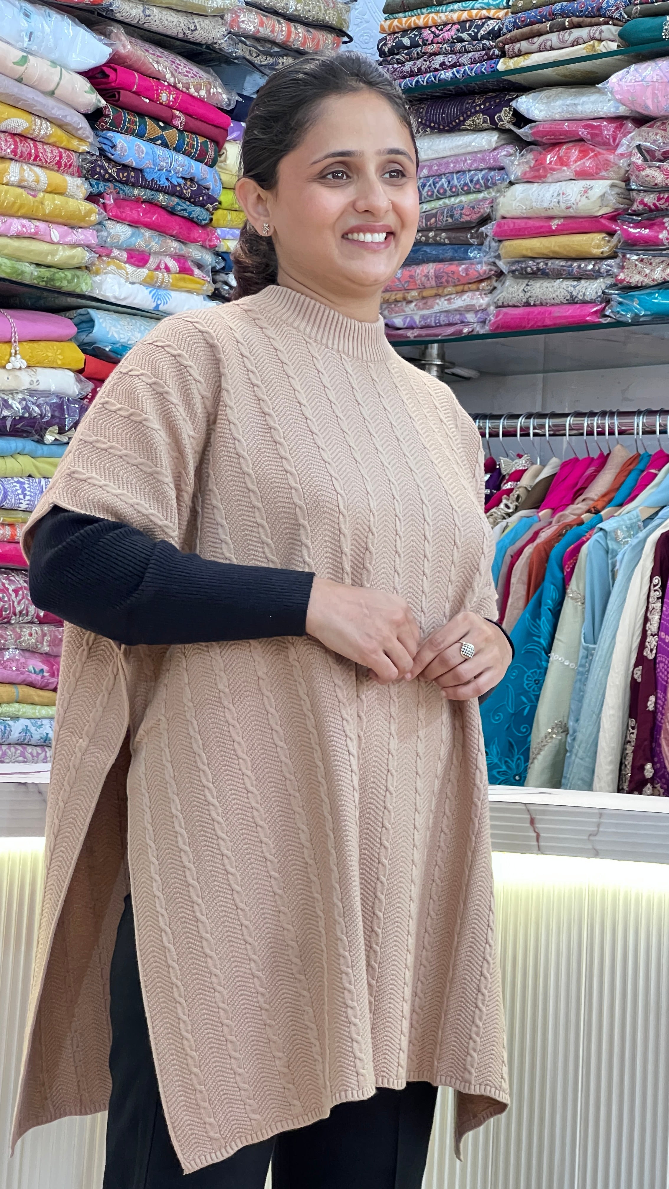 Knitted wool poncho ( rs lsn 2167 )