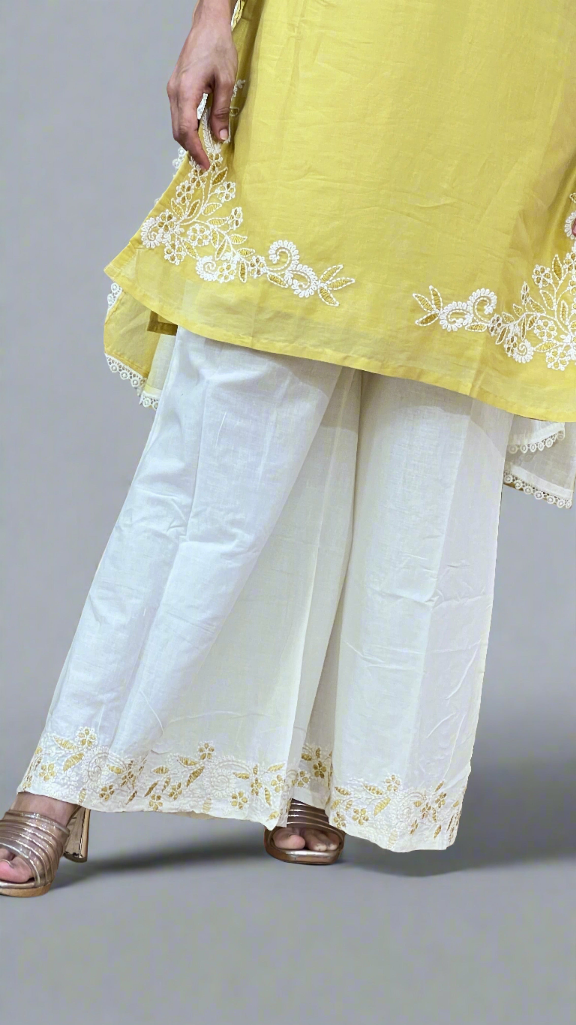 Plazo suit with short kurta