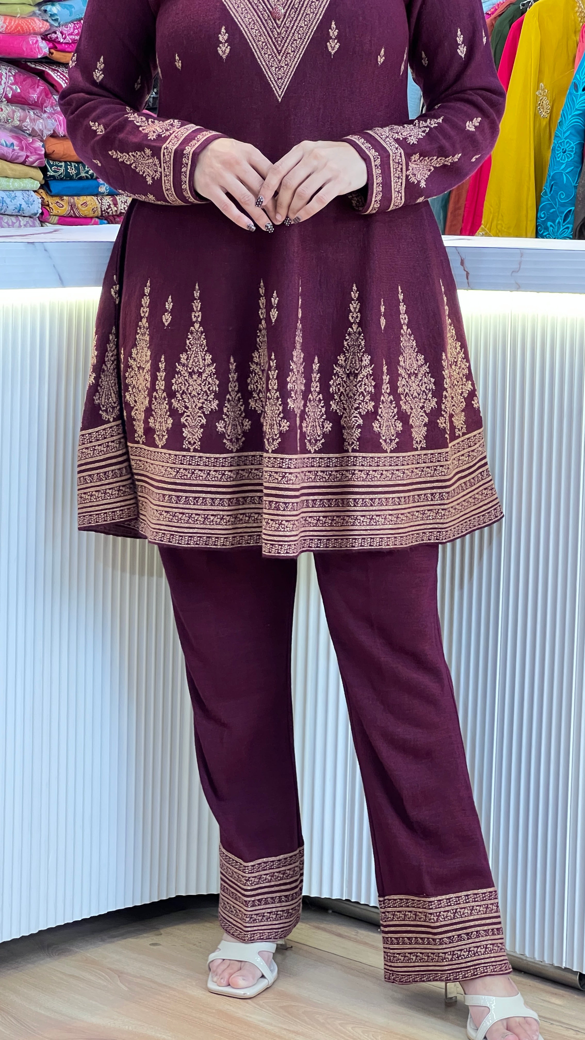 Premum wol peplum cord ( ktn 251508 )