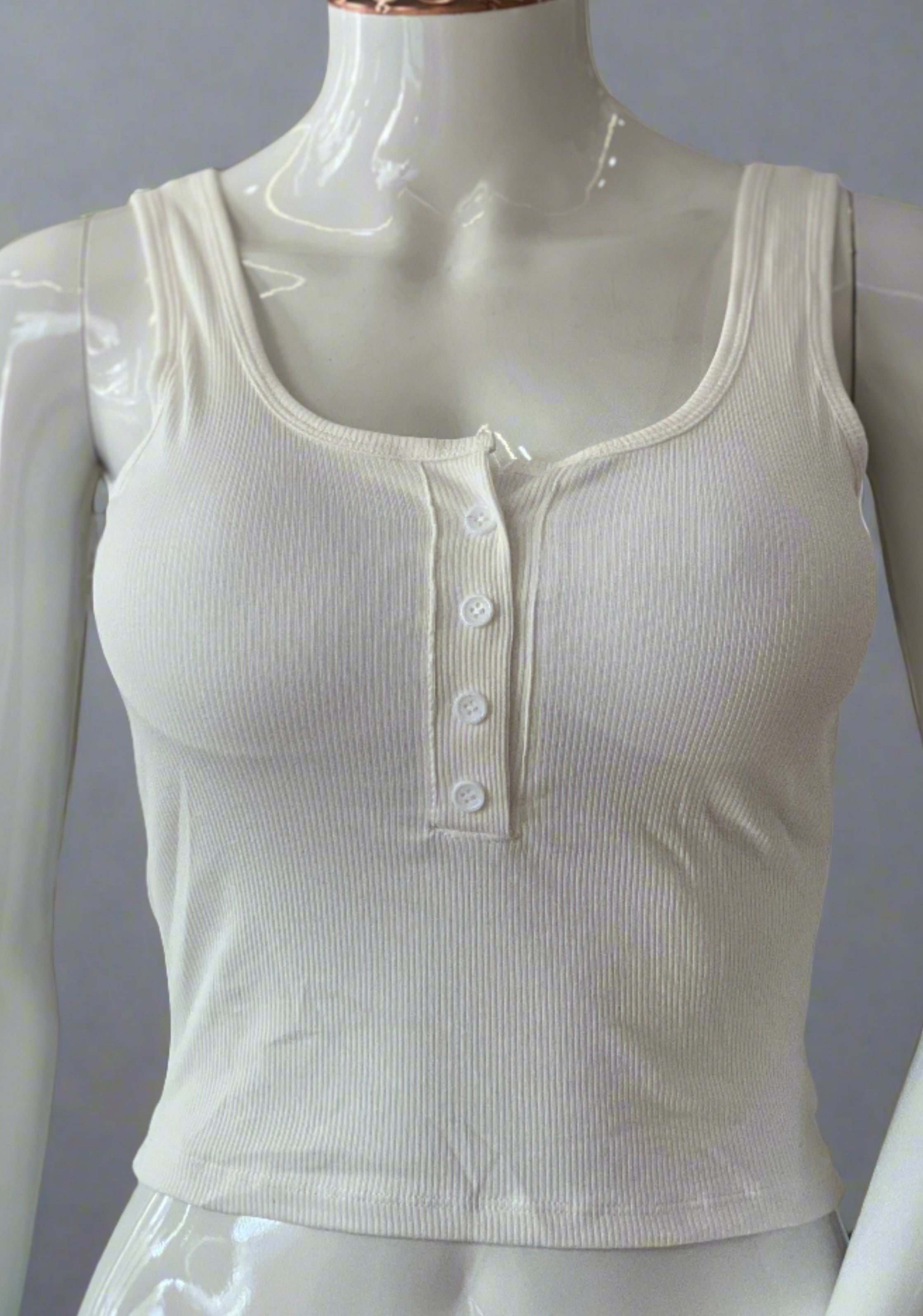 Crop top with front buttons