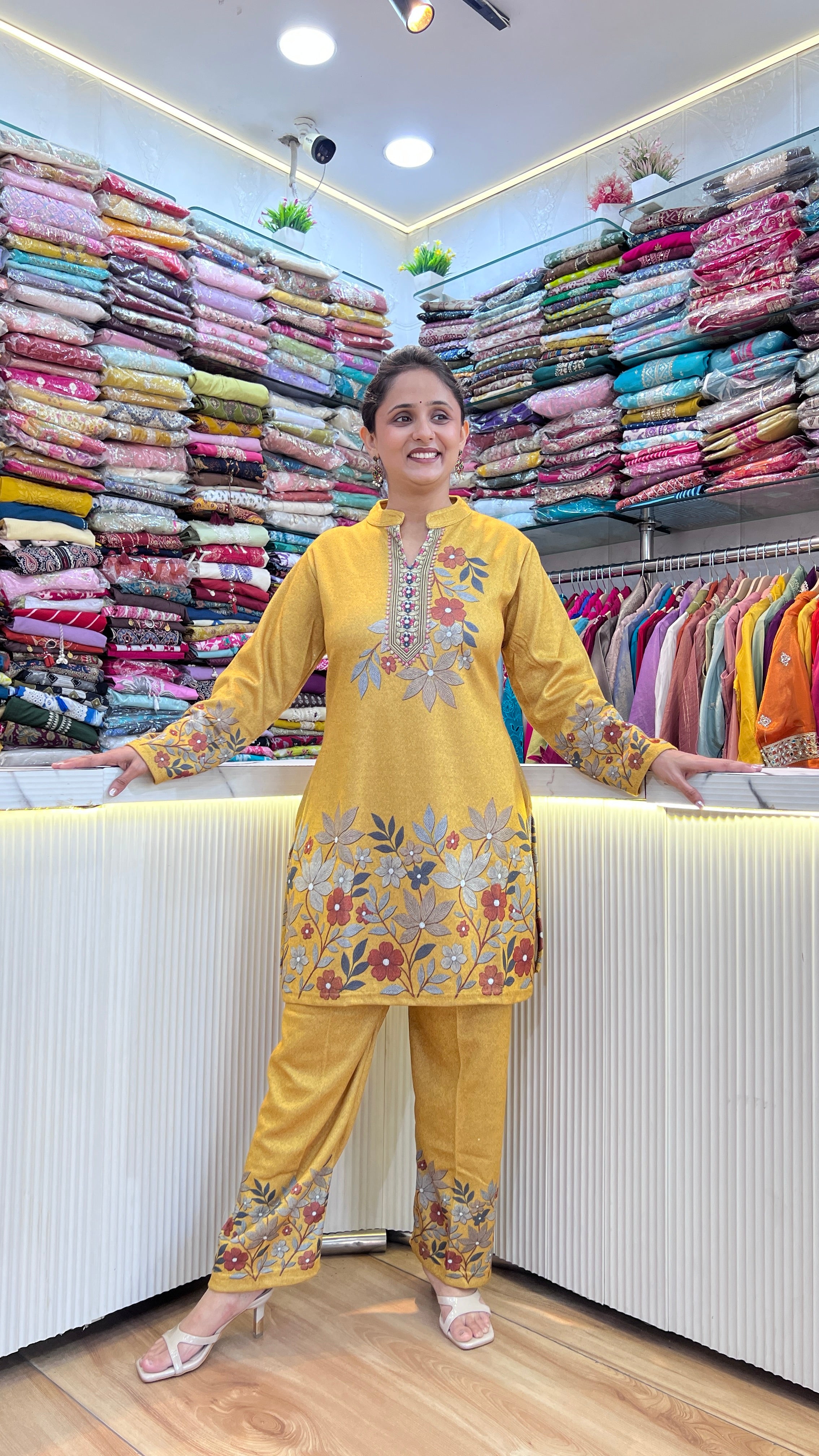 karachi wool pants cord set ( 9620 )