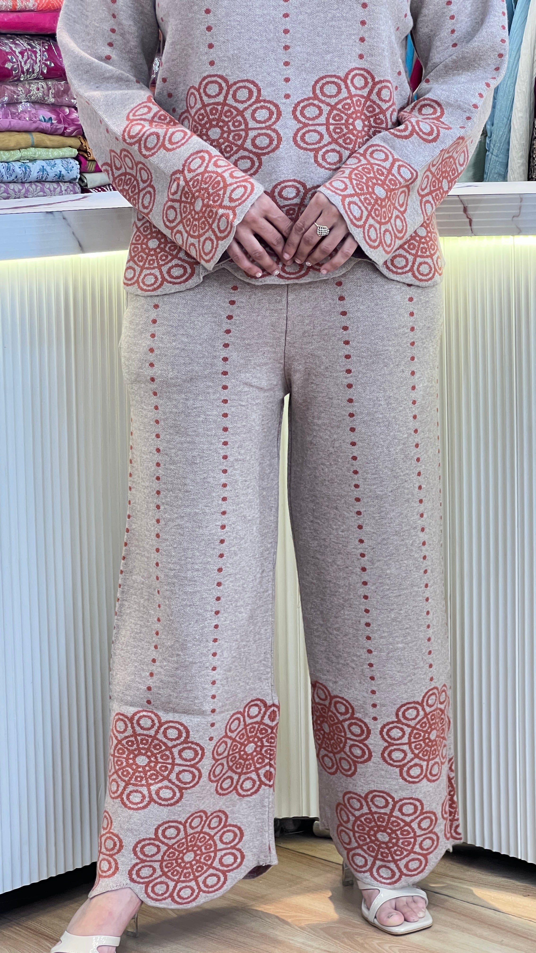 Premium knitted wool cord set ( rs lsn 267 )