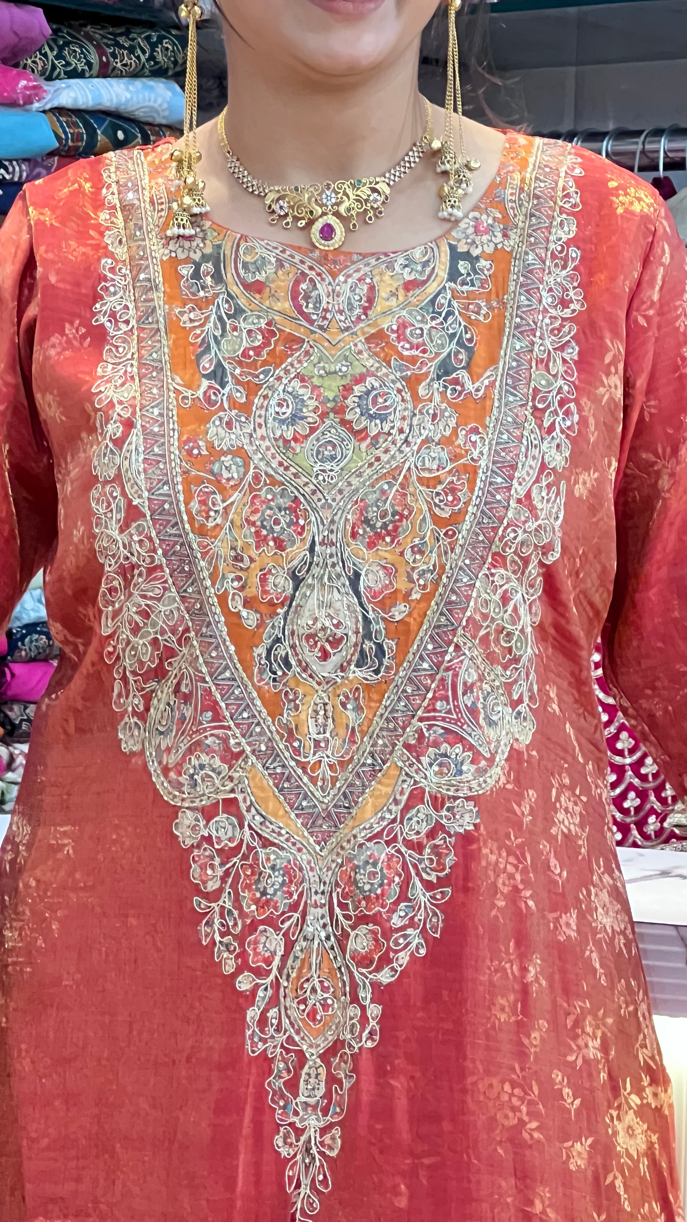 Premium shimmer tissue pakistani suit ( st 2967 )