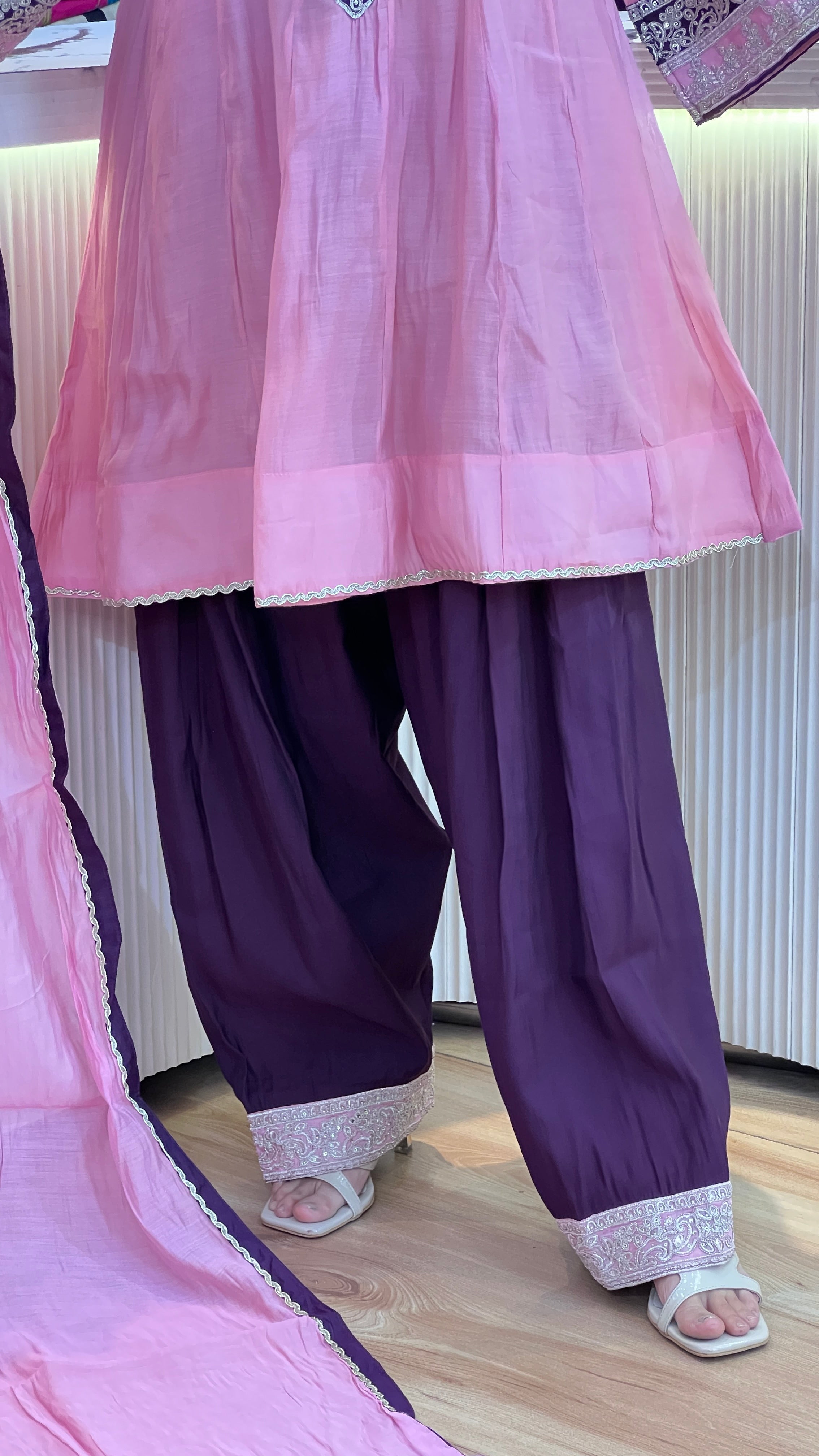 Peplum kurta with farshi salwar suit ( sdw 3367 )