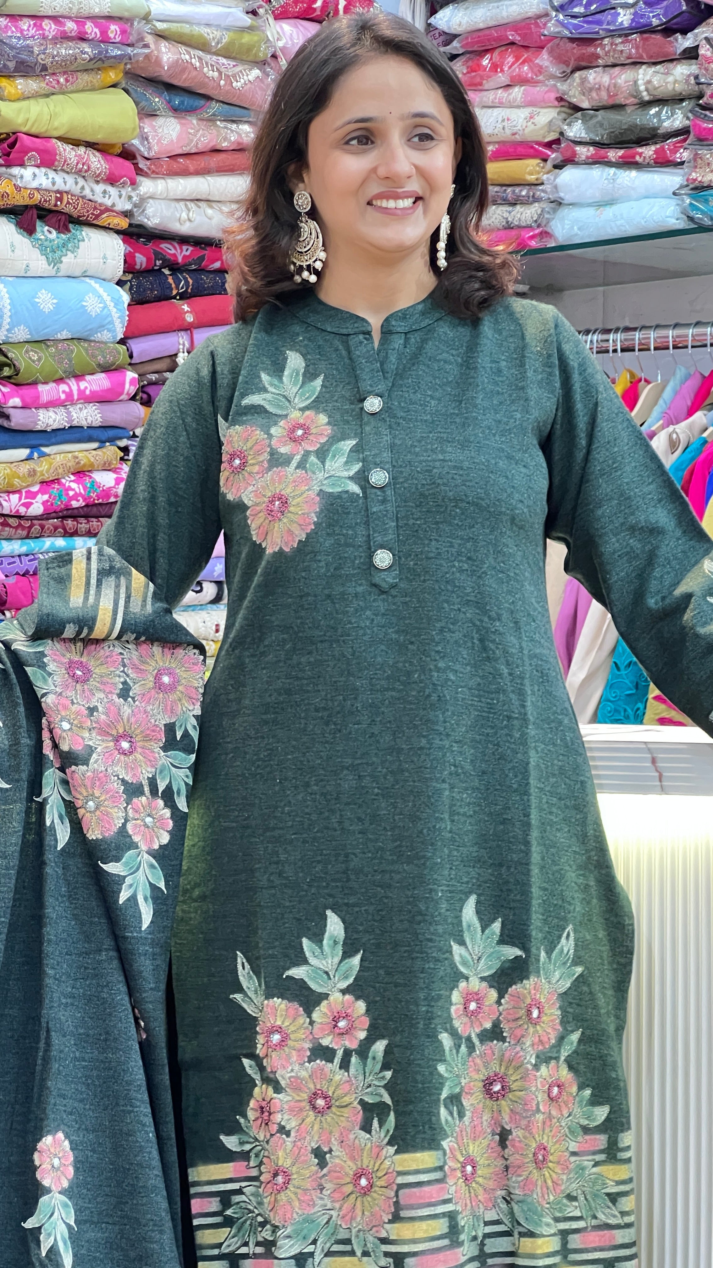 Premium daffodil wool suit ( miss 972 )