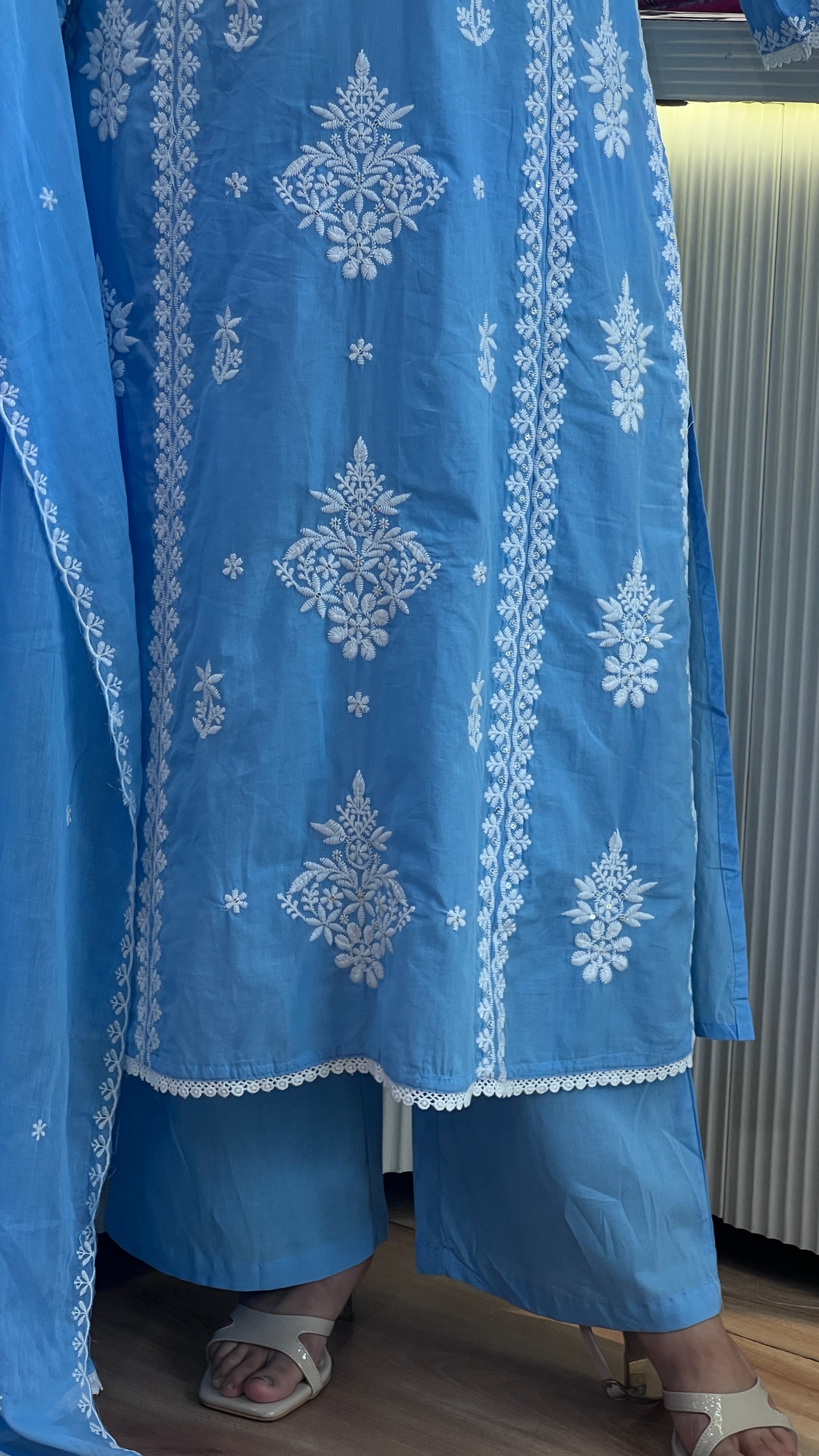 Pure cotton embroidered suit ( tj 28367 )