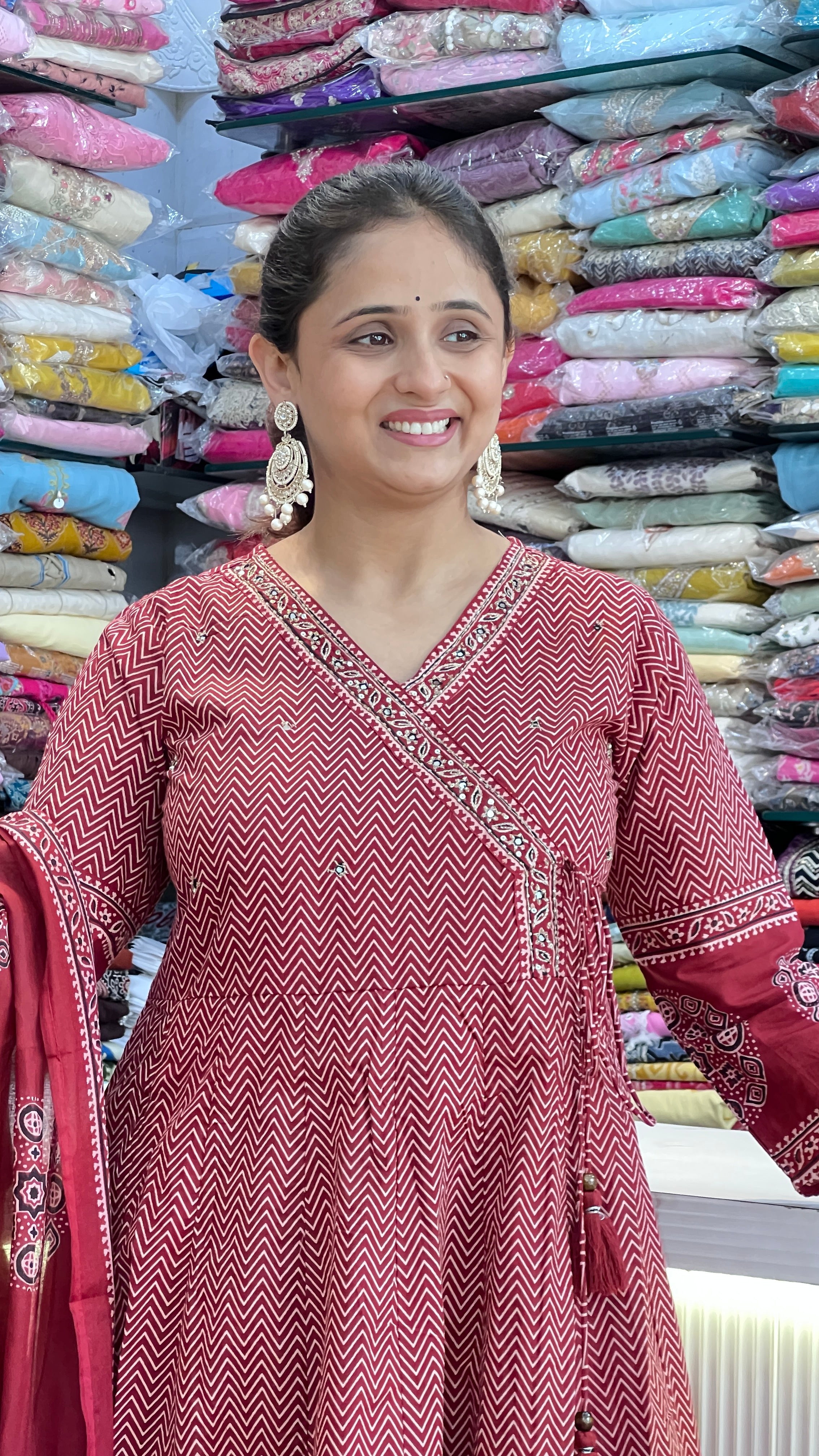 Pure cotton anarkali suit ( sh