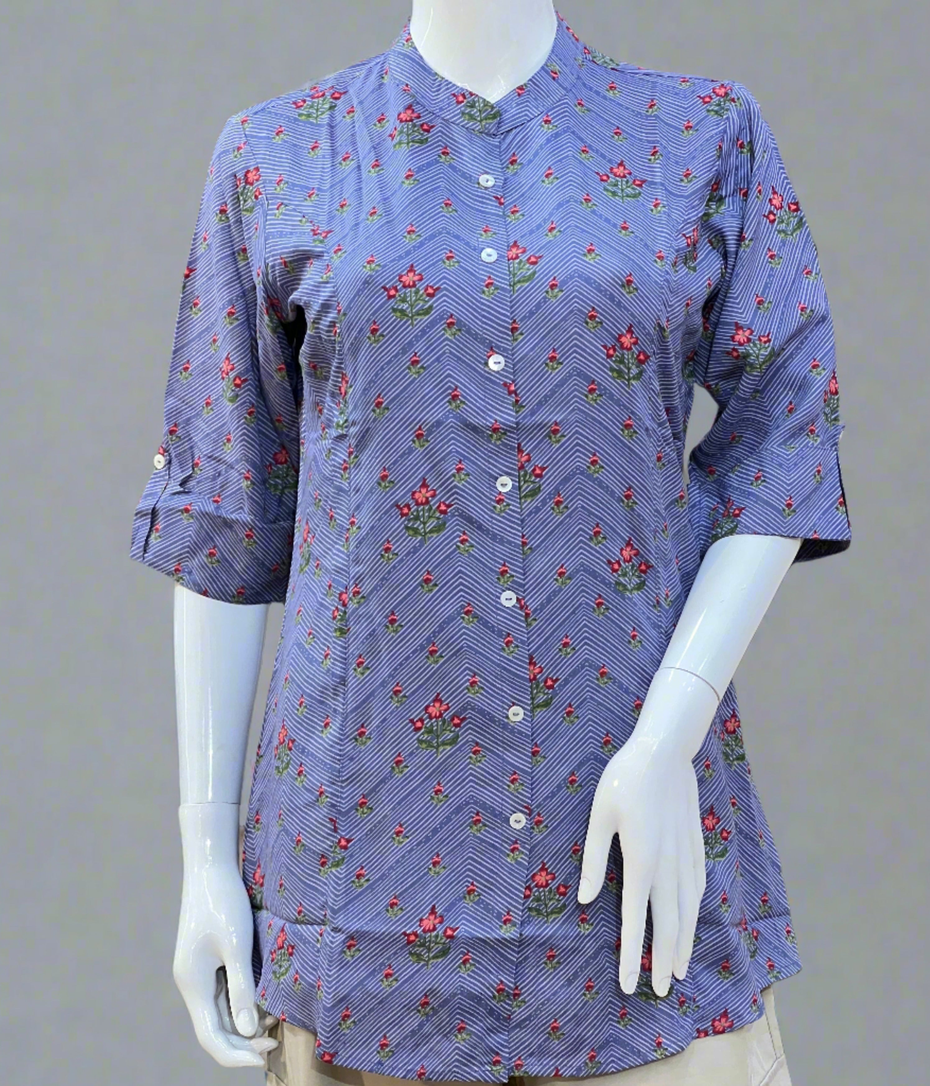 Aadvika blue short kurta