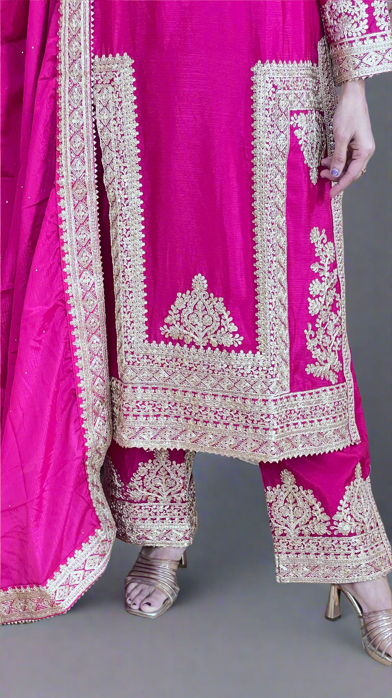 Heavy embroidered suit