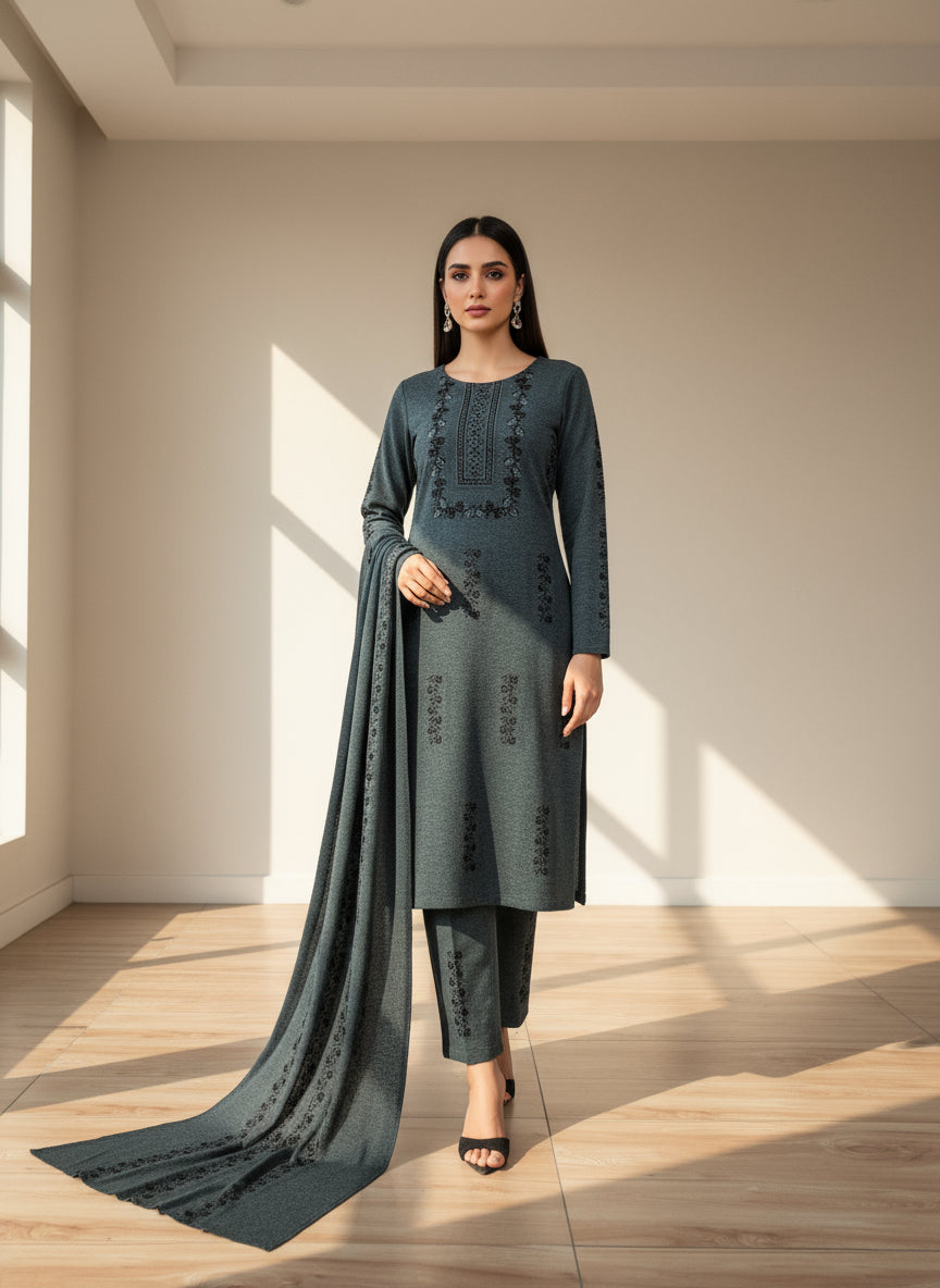 Heavy knitted woolen suit (5507)