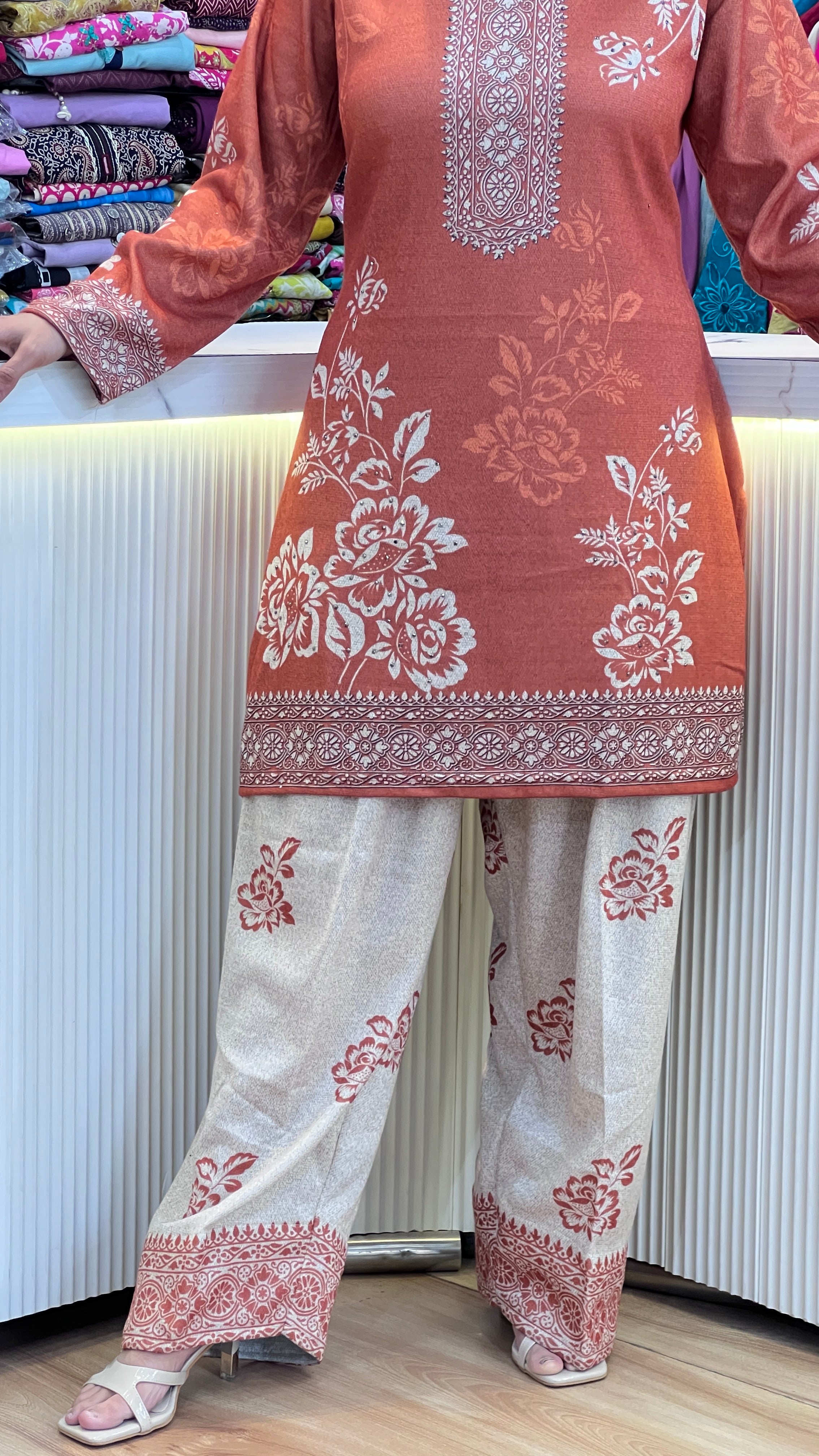 karachi wool farshi cord set ( 7036 )