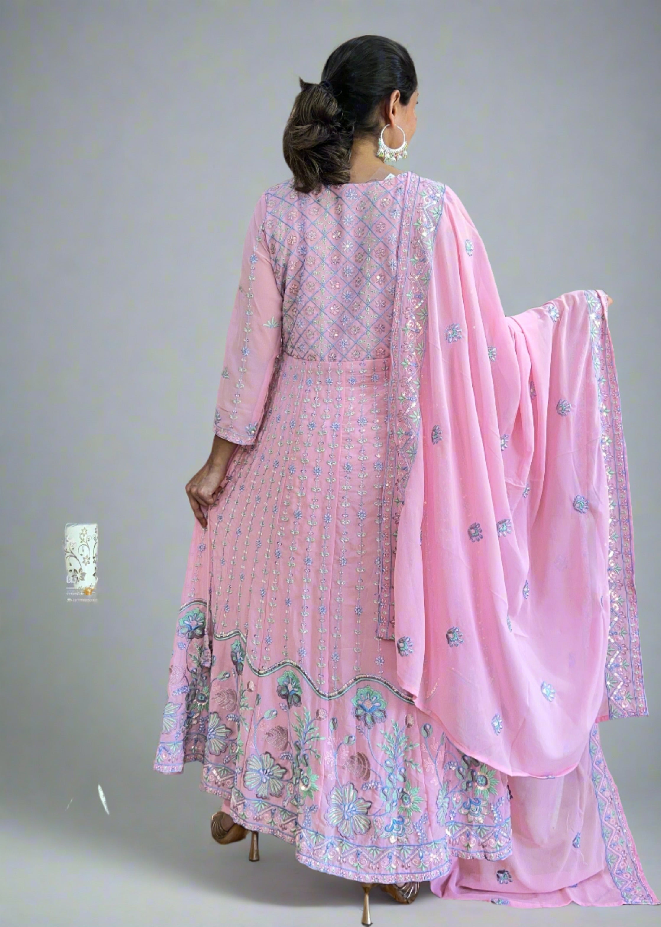 Full embroidered Anarkali suit ( pure Georgette)