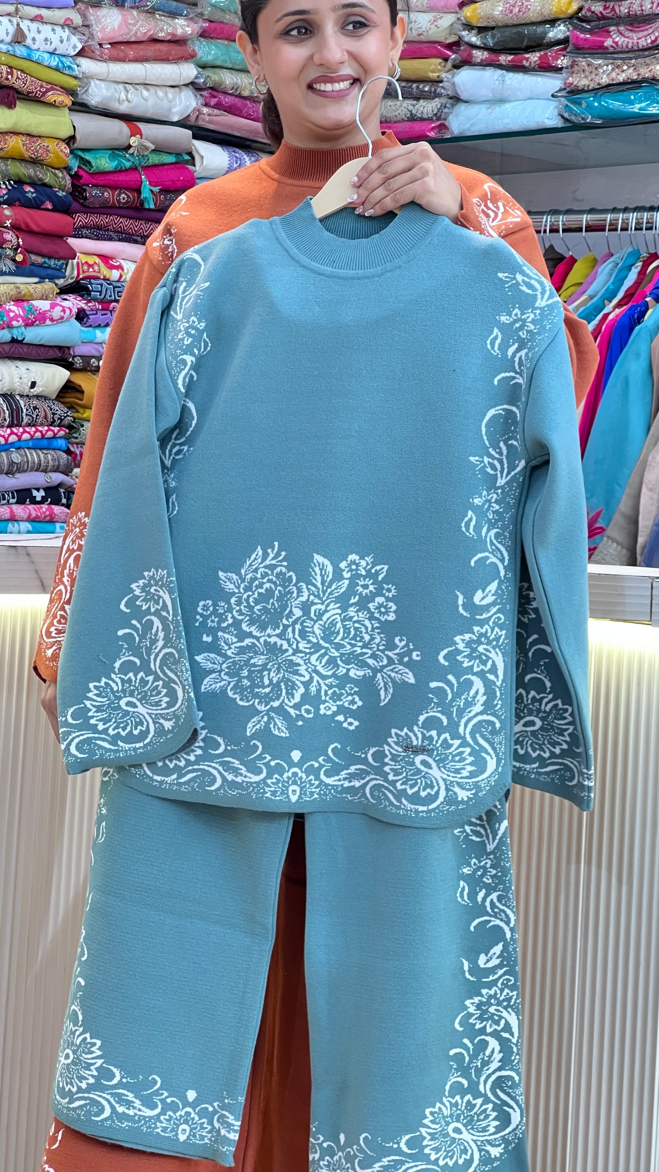 Premium knitted wool cord set ( rs lsn 867 )