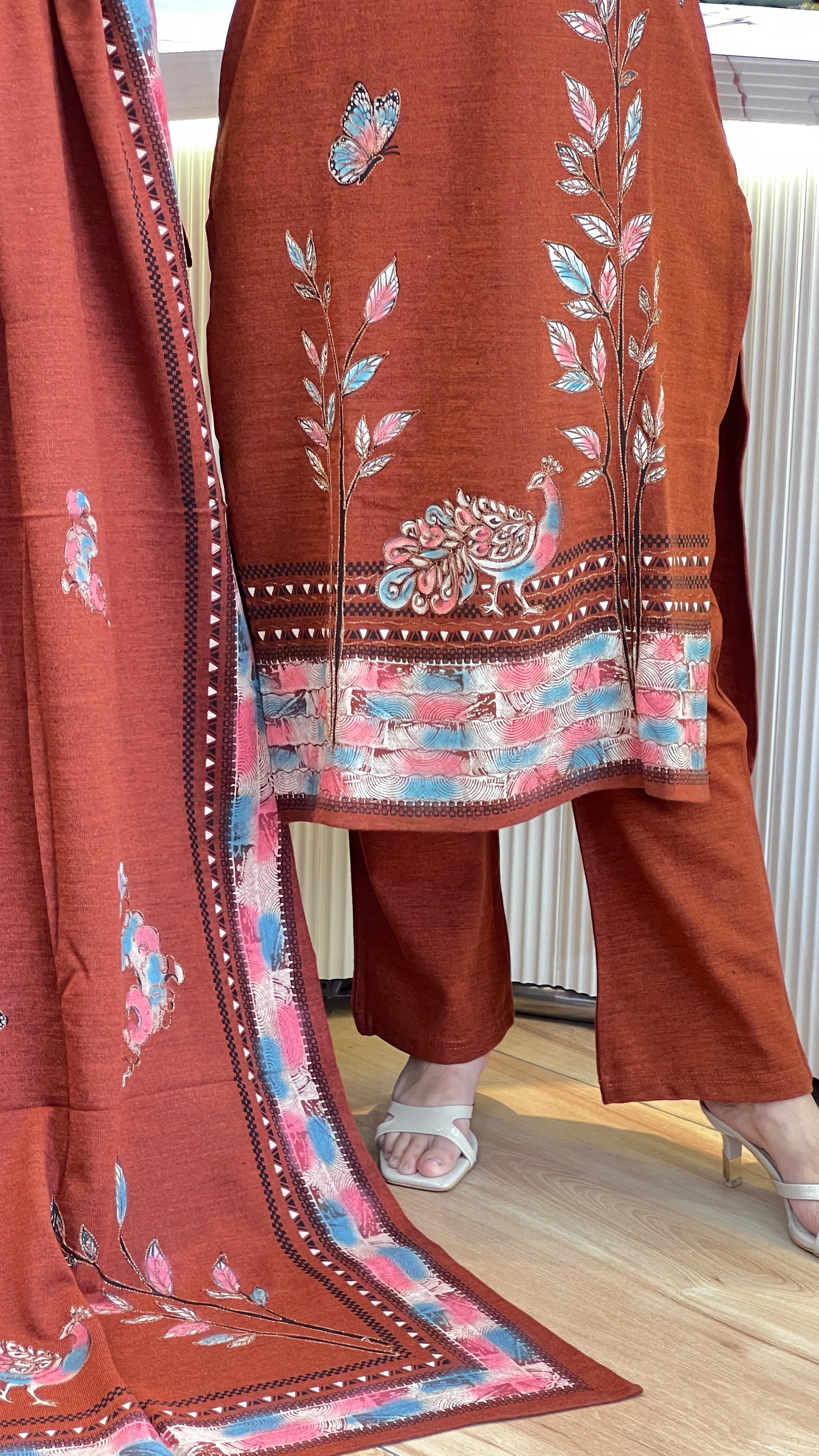 Premium daffodil wool suit ( miss 966 )