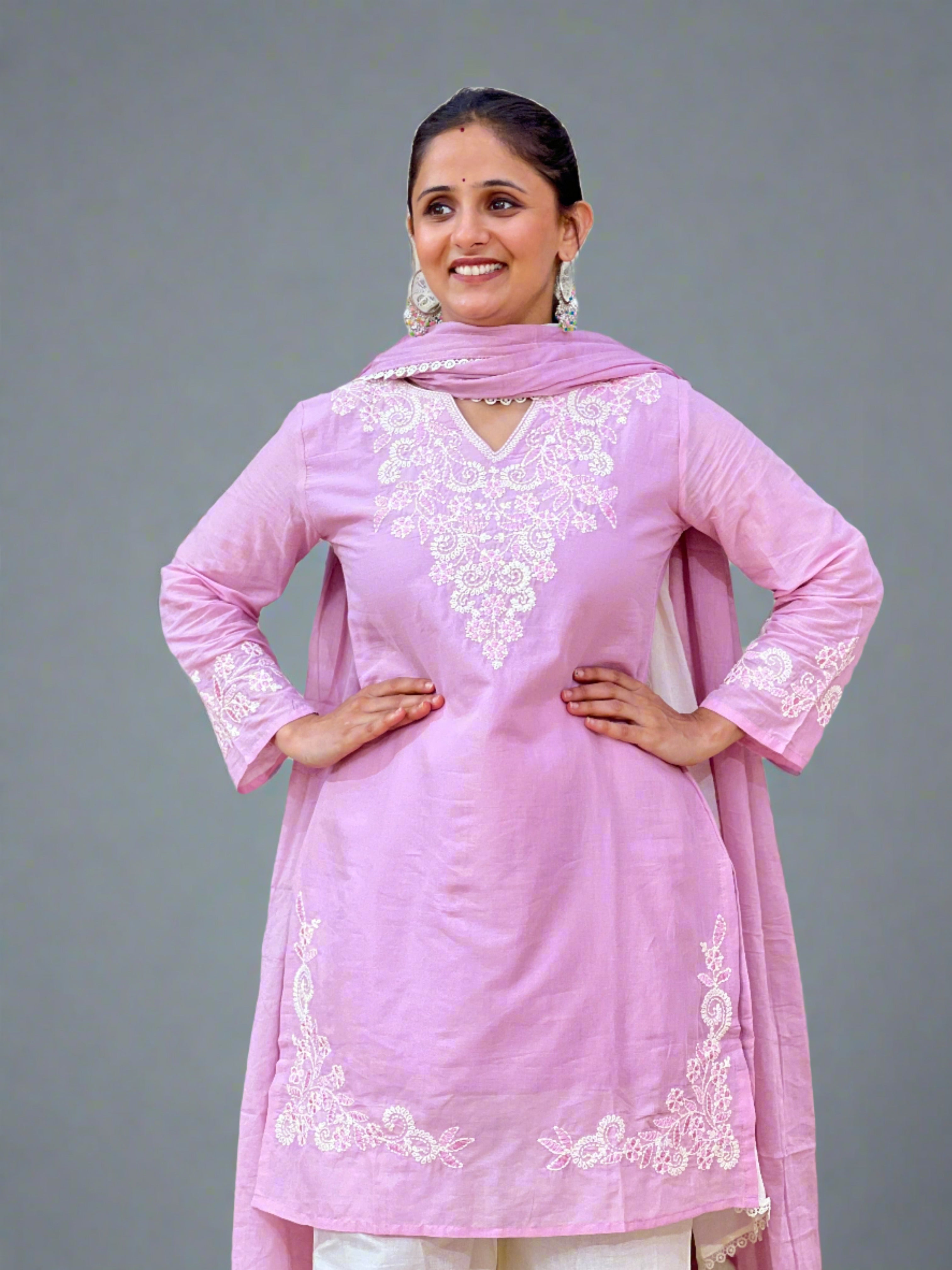 Plazo suit with short kurta