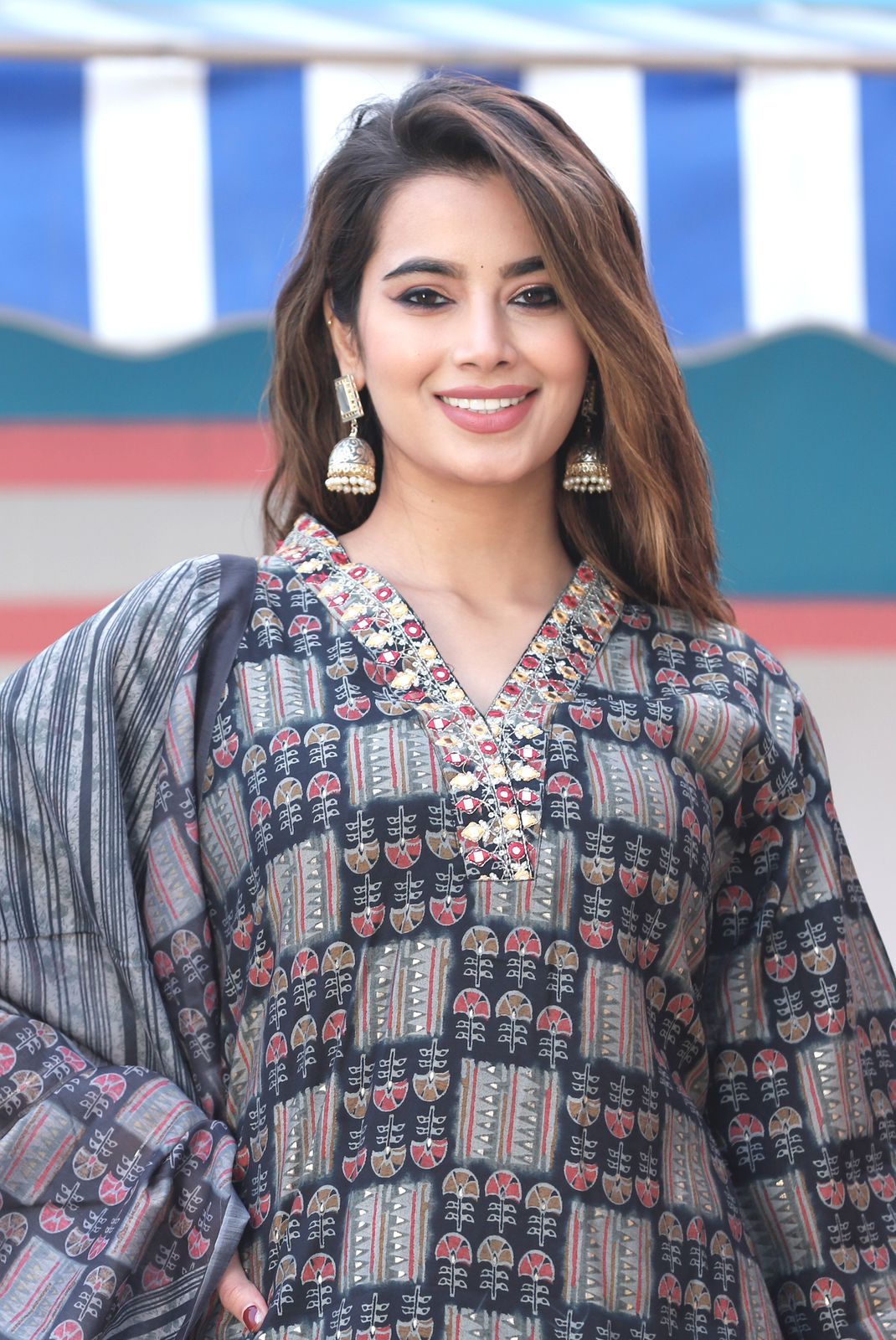 Arhi modal suit with digital dupatta