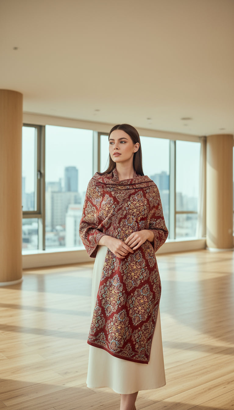 Premium wool kashmiri weaving stole (1861)