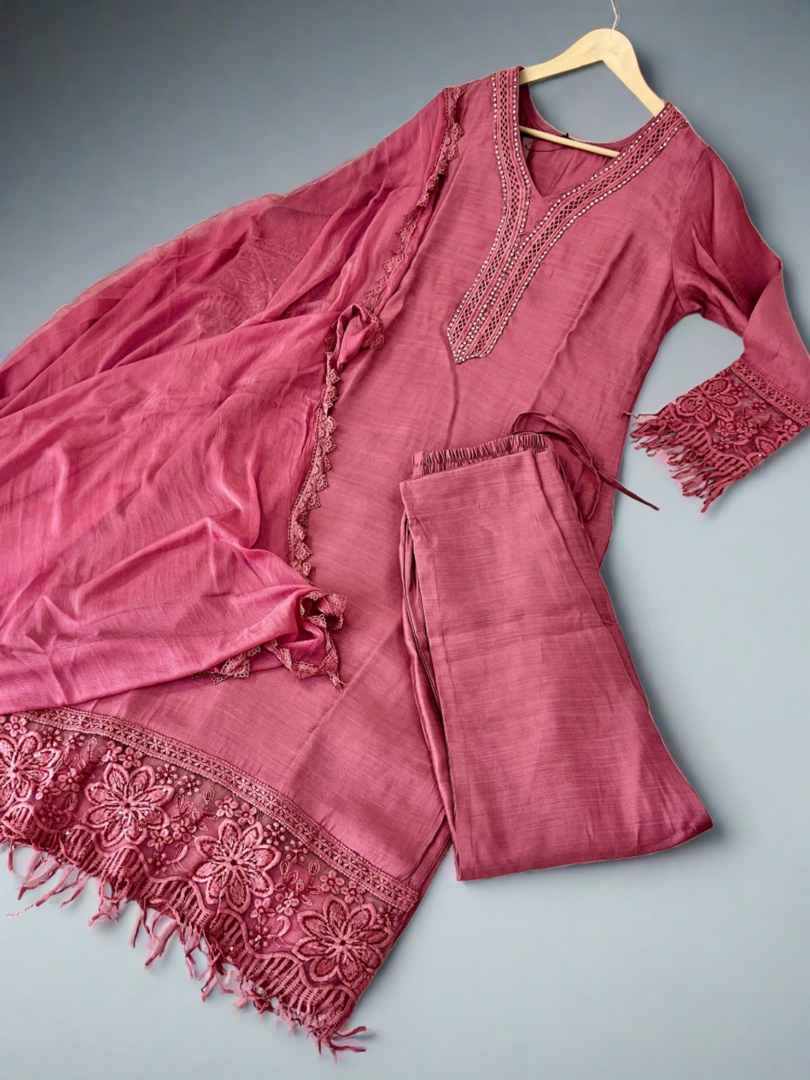 Designer Pakistani muslin suit